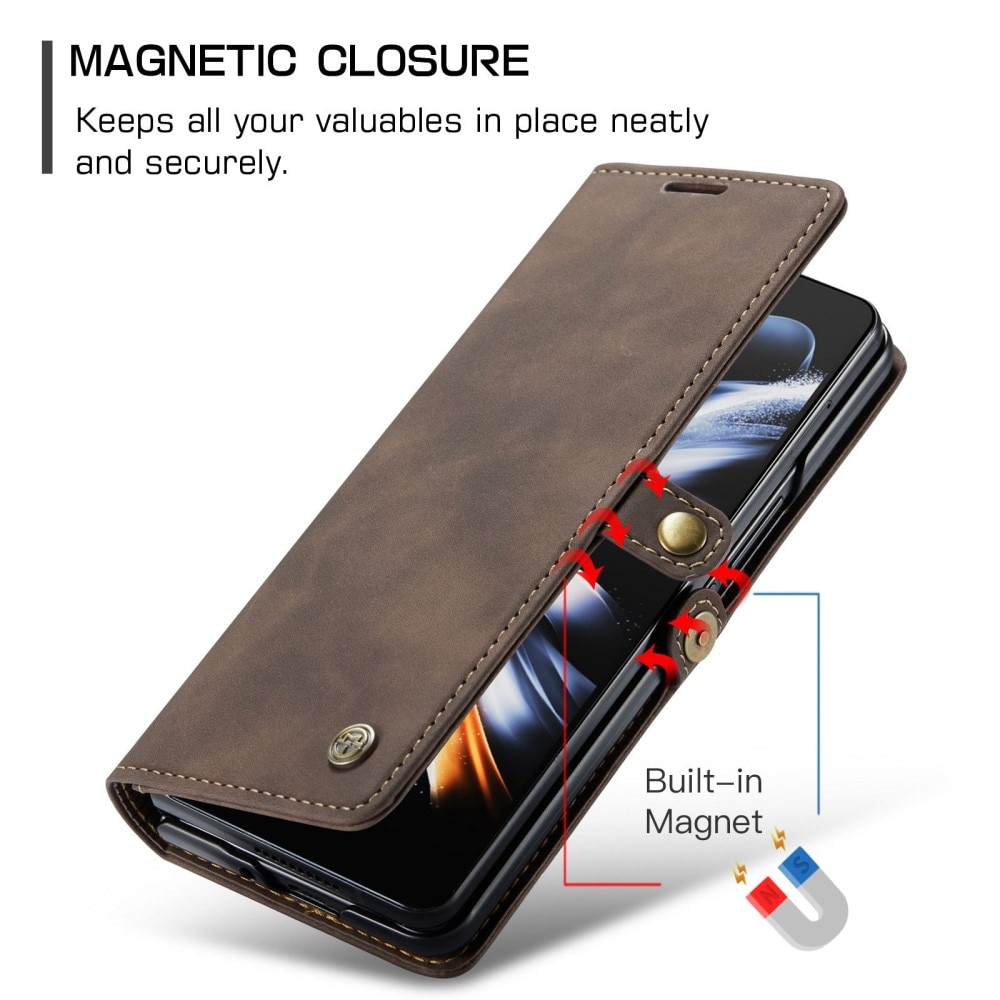 Samsung Galaxy Z Fold 4 Slim Wallet Case brown
