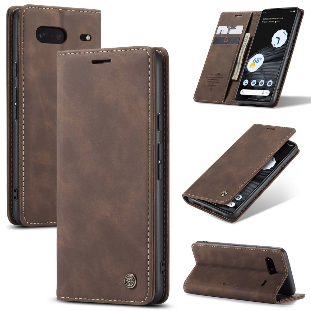 Google Pixel 7 Slim Wallet Case brown