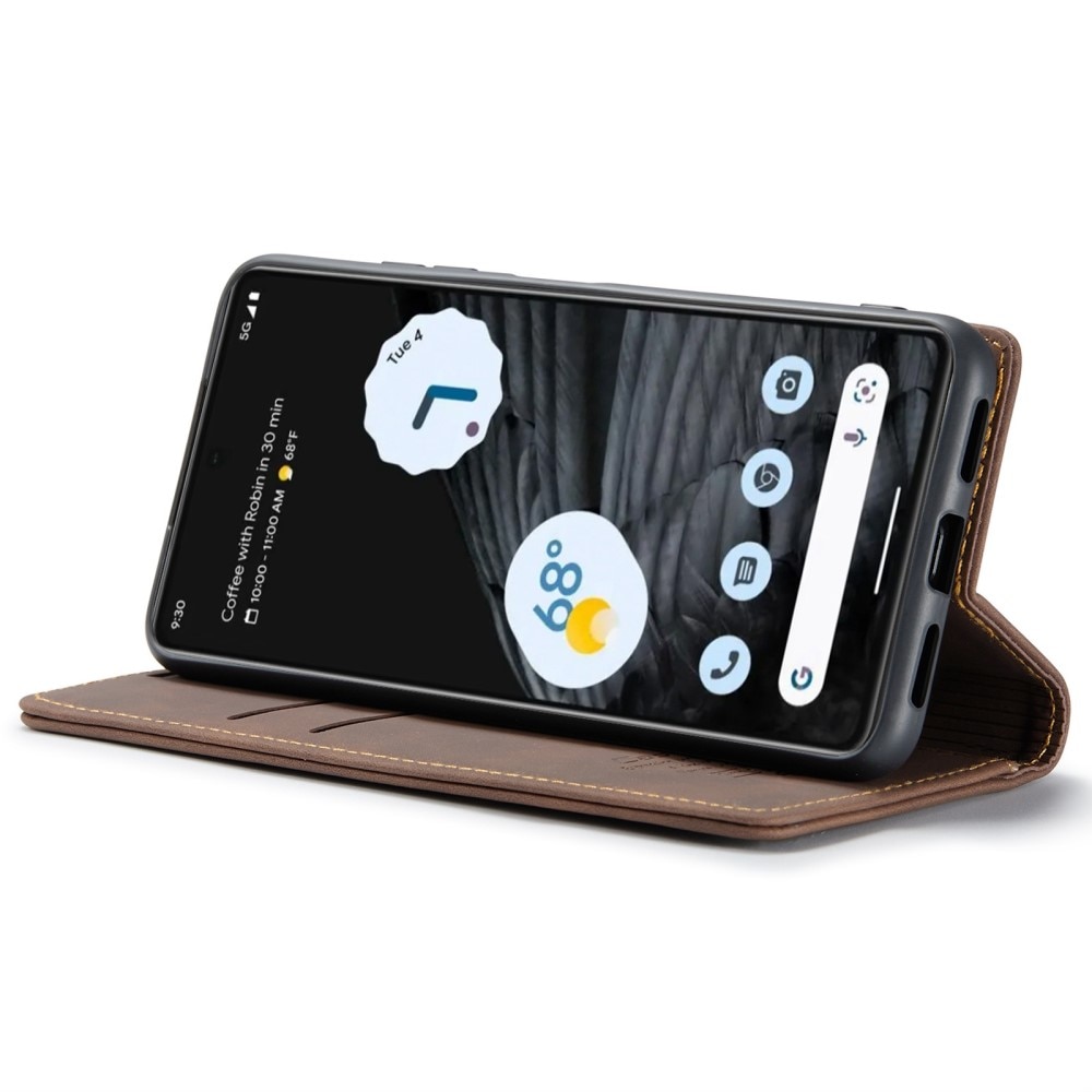 Google Pixel 7 Slim Wallet Case brown
