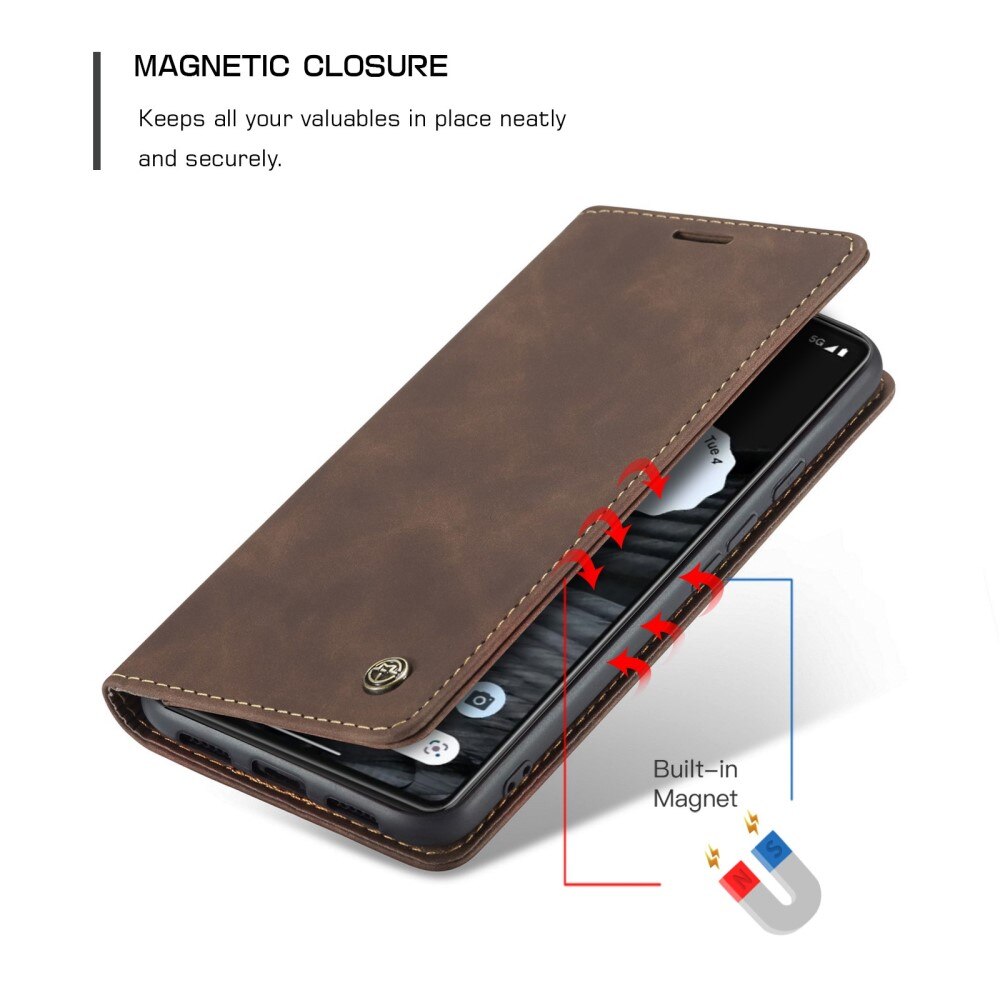 Google Pixel 7 Slim Wallet Case Brown