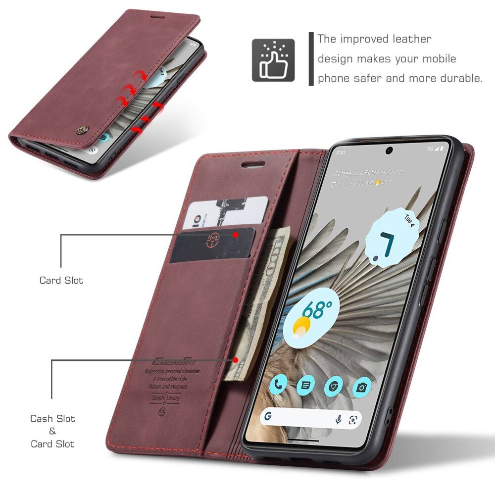 Google Pixel 7 Pro Slim Wallet Case Red