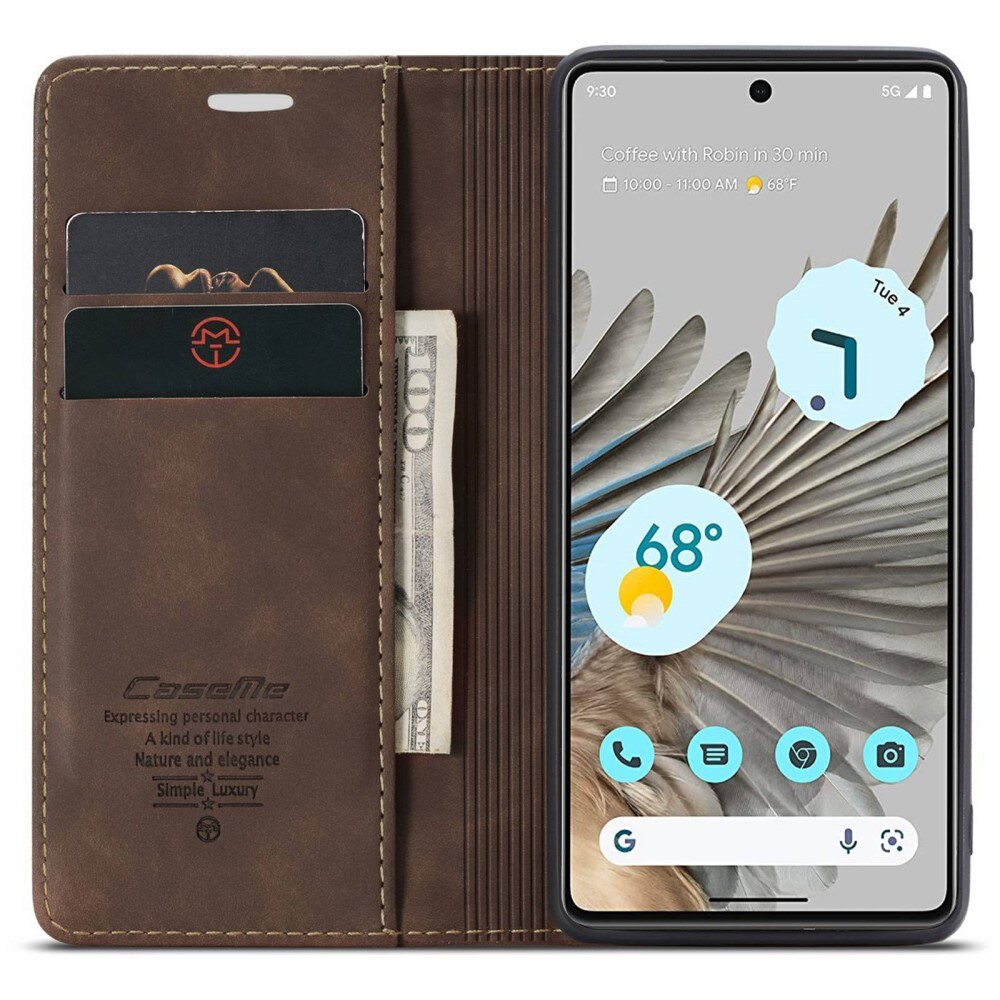 Google Pixel 7 Pro Slim Wallet Case brown