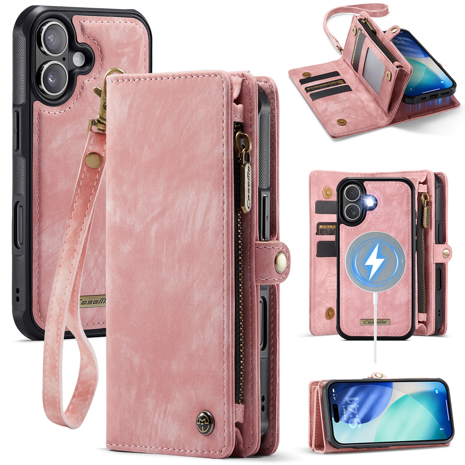 iPhone 17 Multi-slot Wallet Case Pink