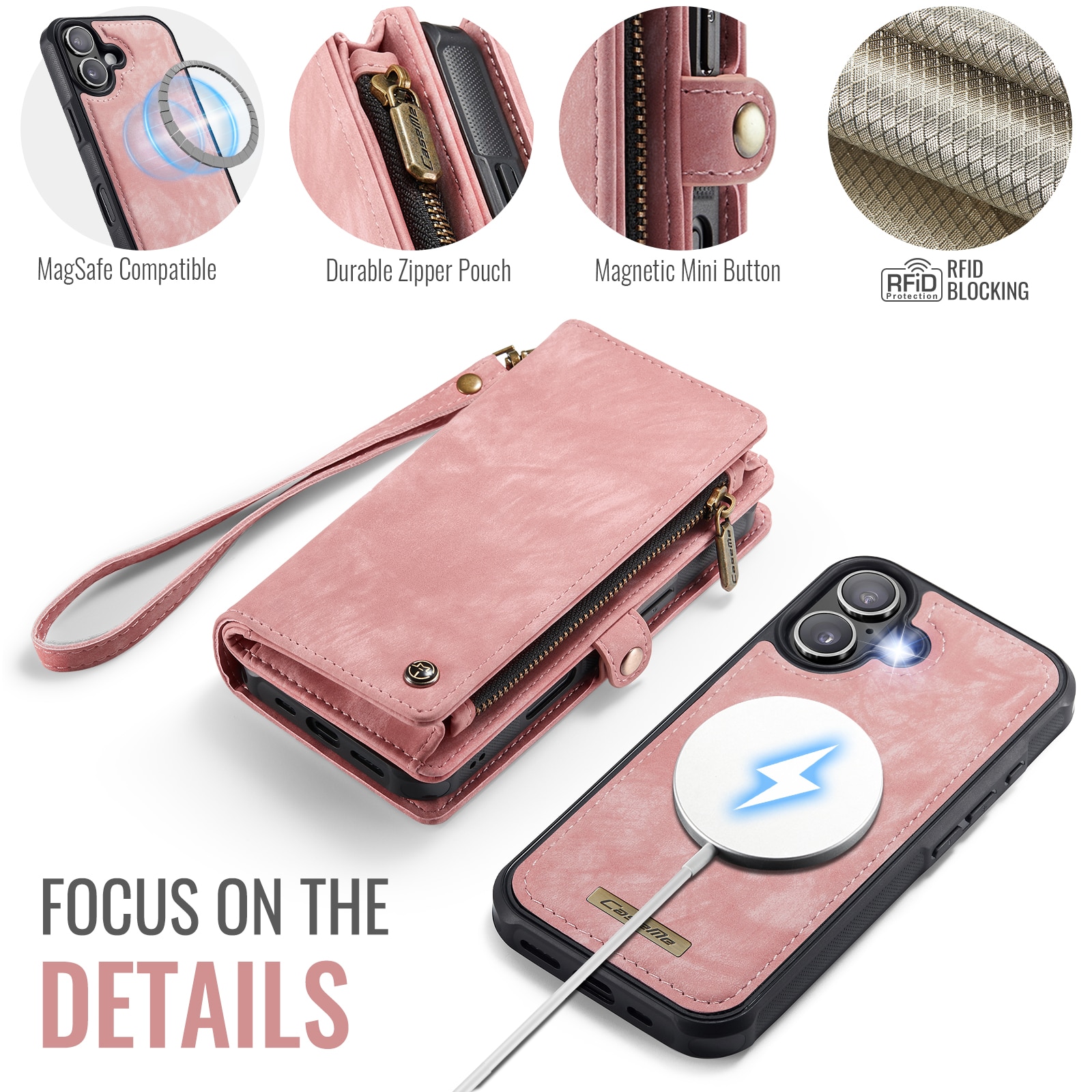 iPhone 17 Multi-slot Wallet Case Pink