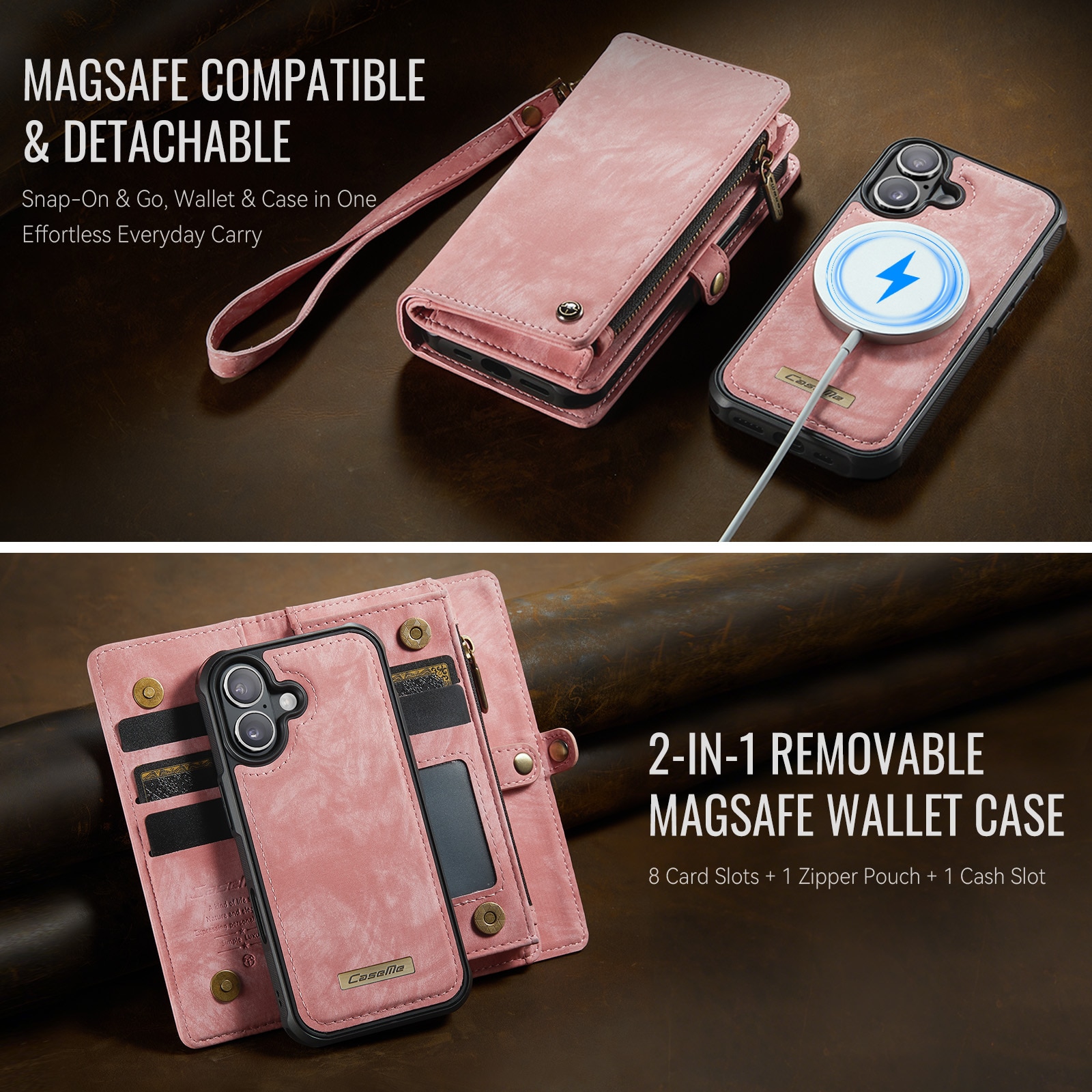 iPhone 17 Multi-slot Wallet Case Pink