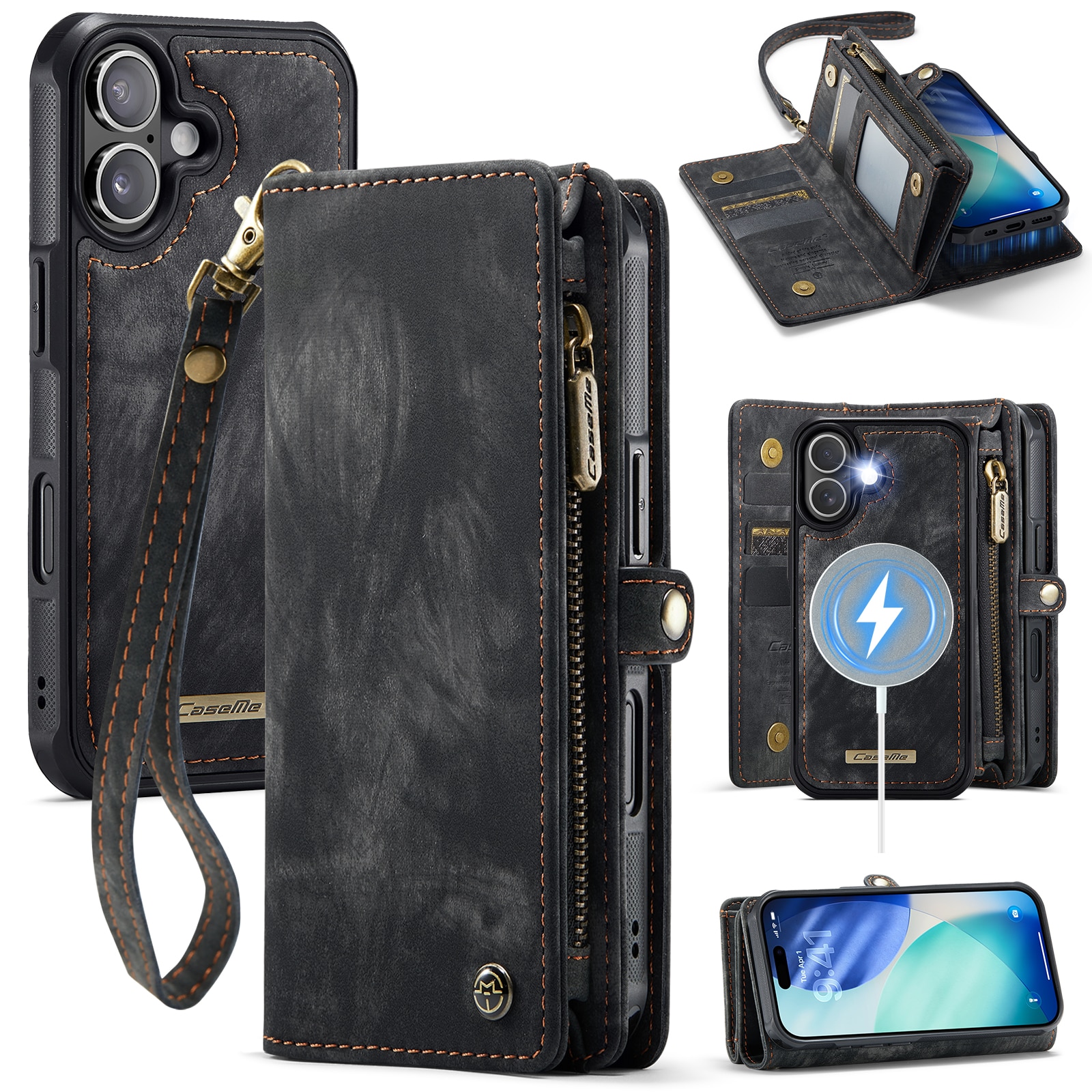 iPhone 17 Multi-slot Wallet Case Grey
