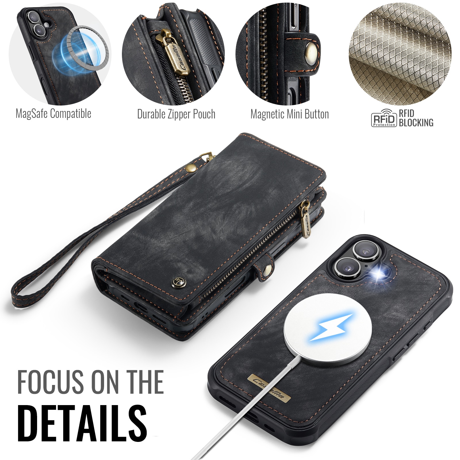 iPhone 17 Multi-slot Wallet Case Grey
