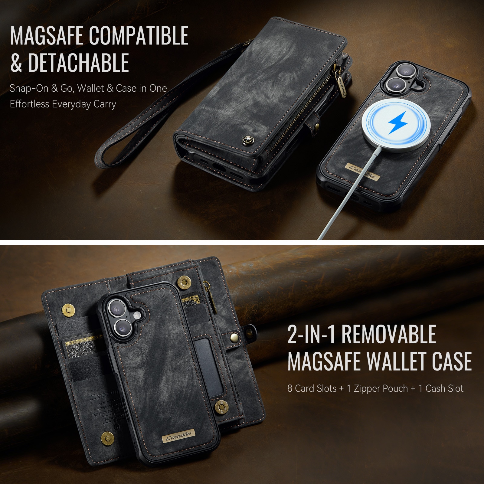iPhone 17 Multi-slot Wallet Case Grey