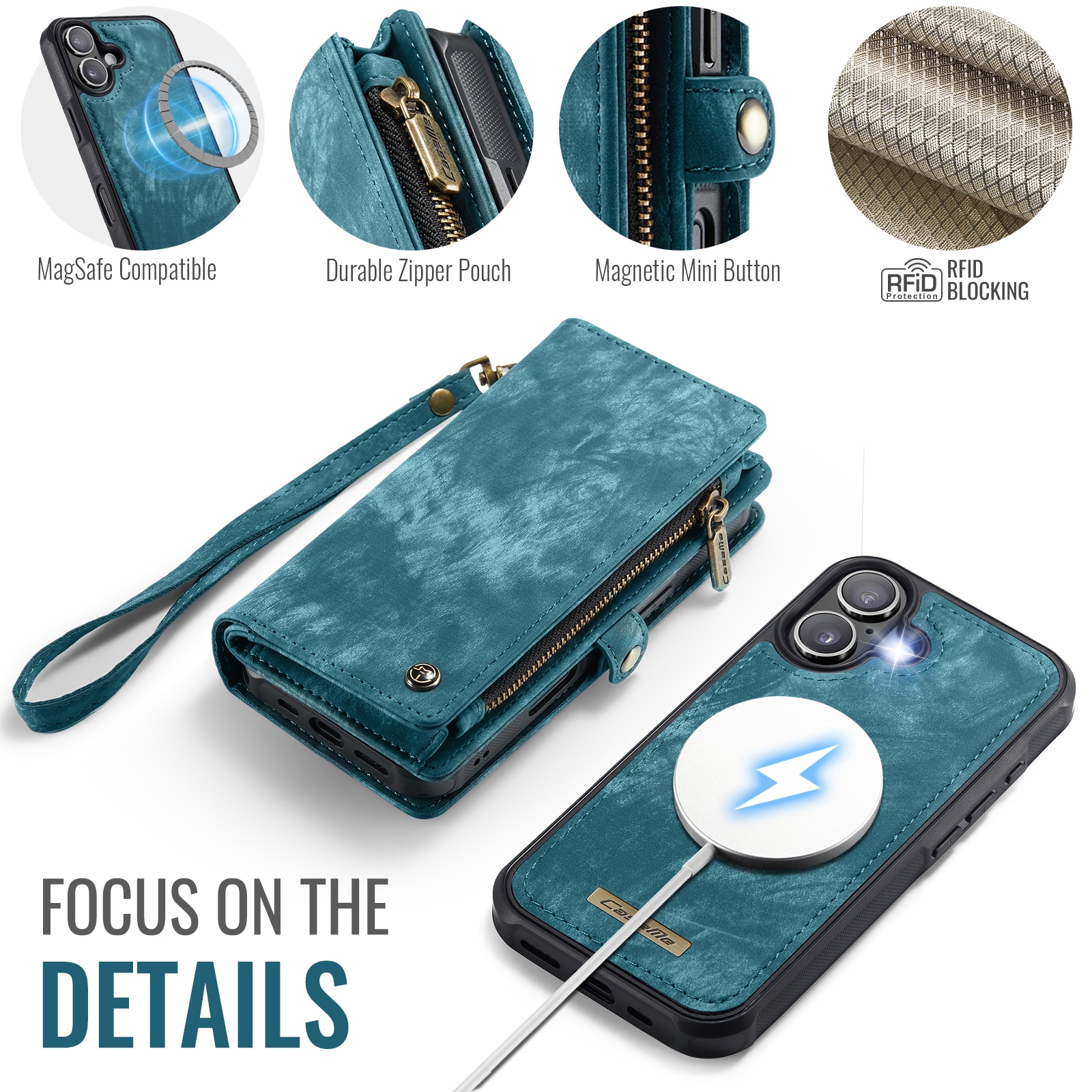 iPhone 17 Multi-slot Wallet Case Blue
