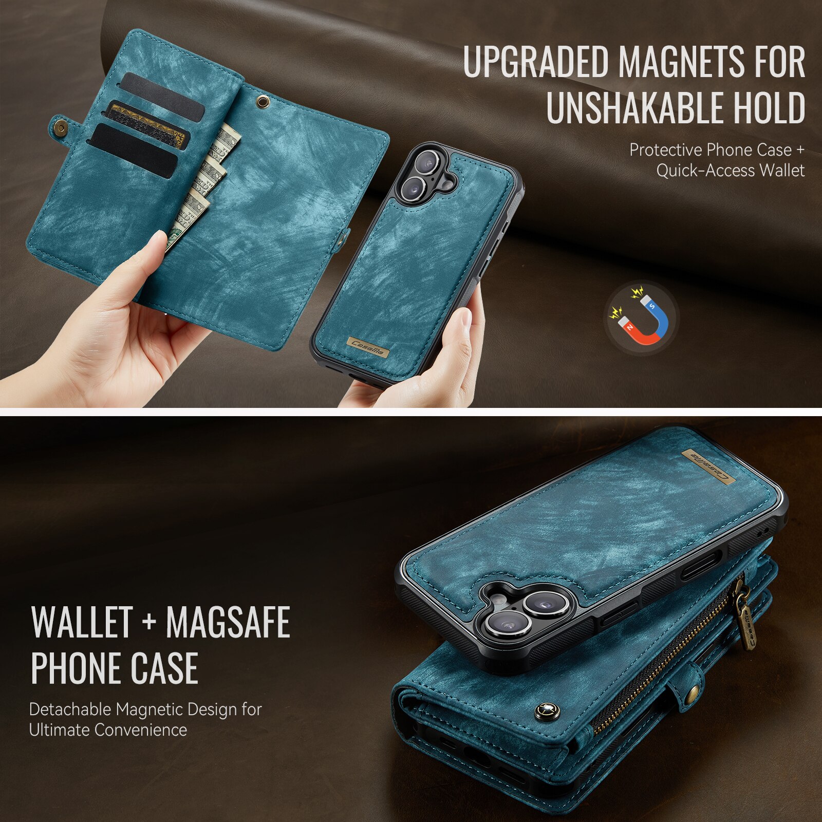 iPhone 17 Multi-slot Wallet Case Blue