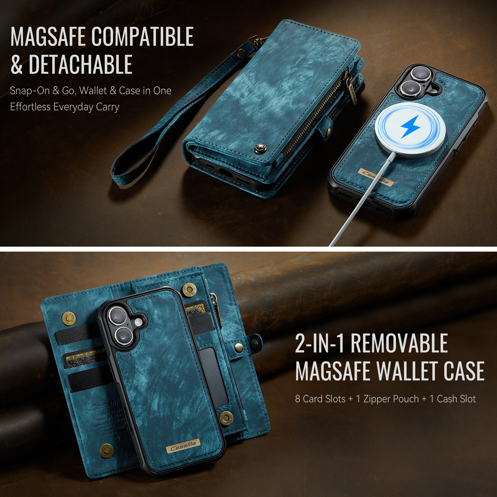 iPhone 17 Multi-slot Wallet Case Blue