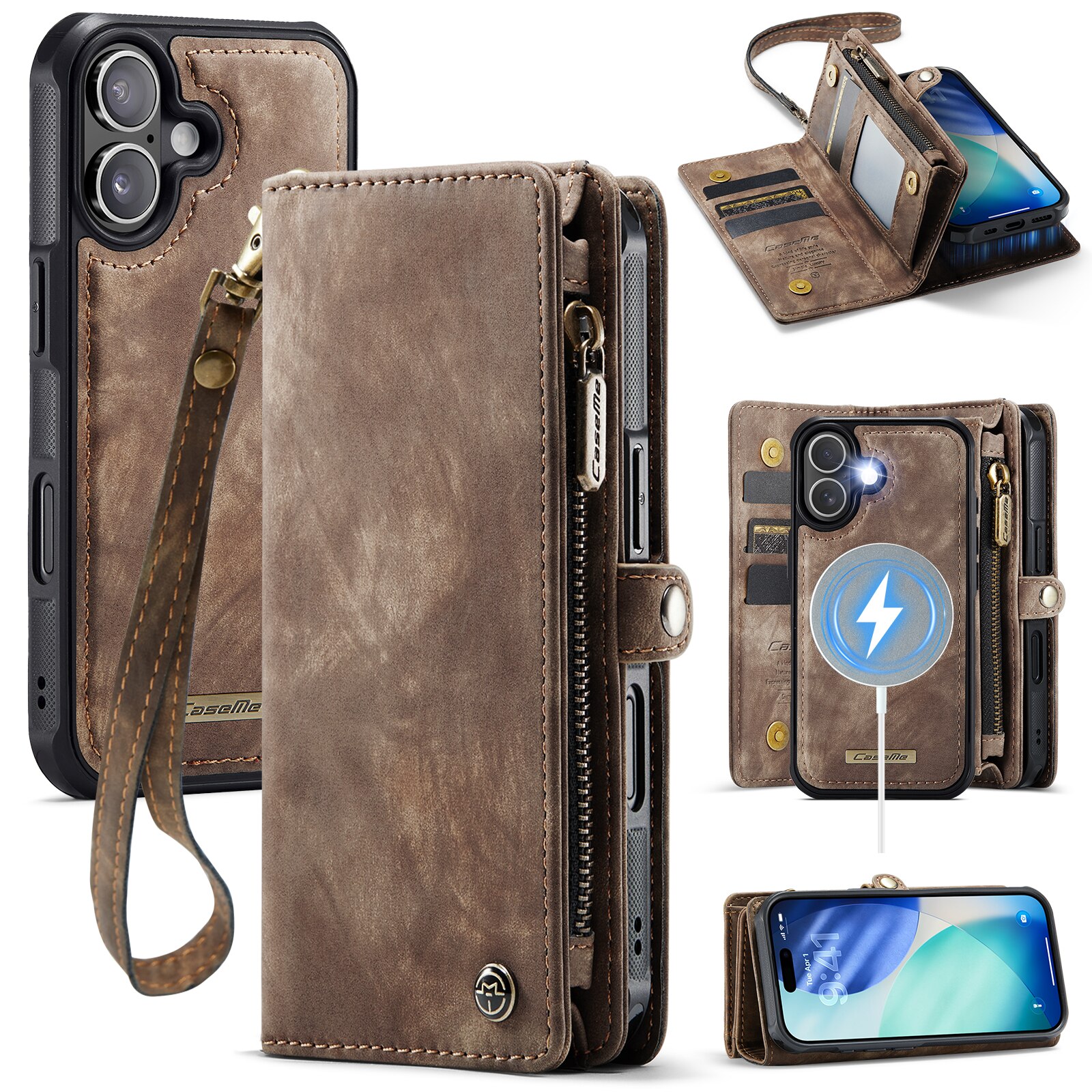 iPhone 17 Multi-slot Wallet Case Brown