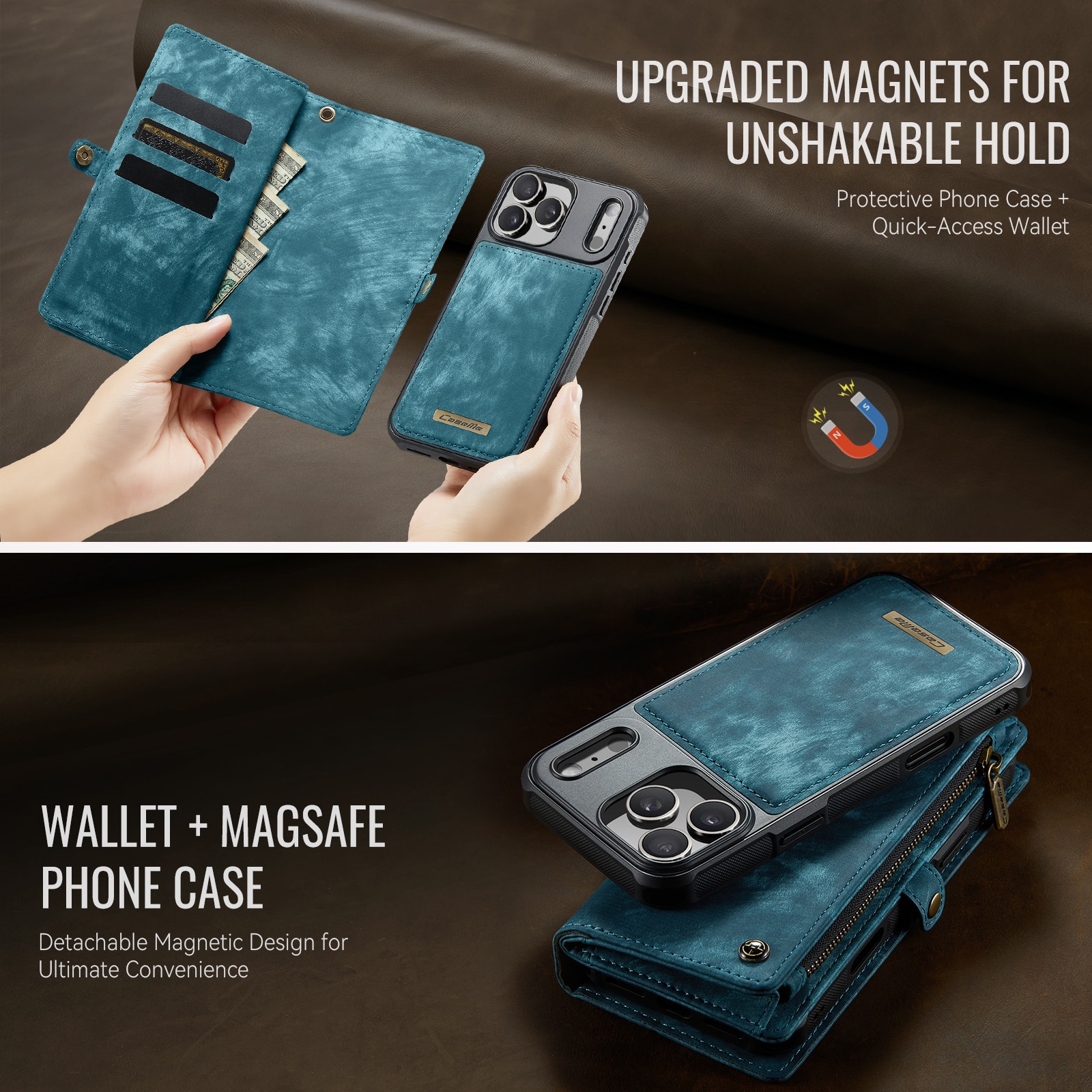 iPhone 17 Pro Max Multi-slot Wallet Case Blue