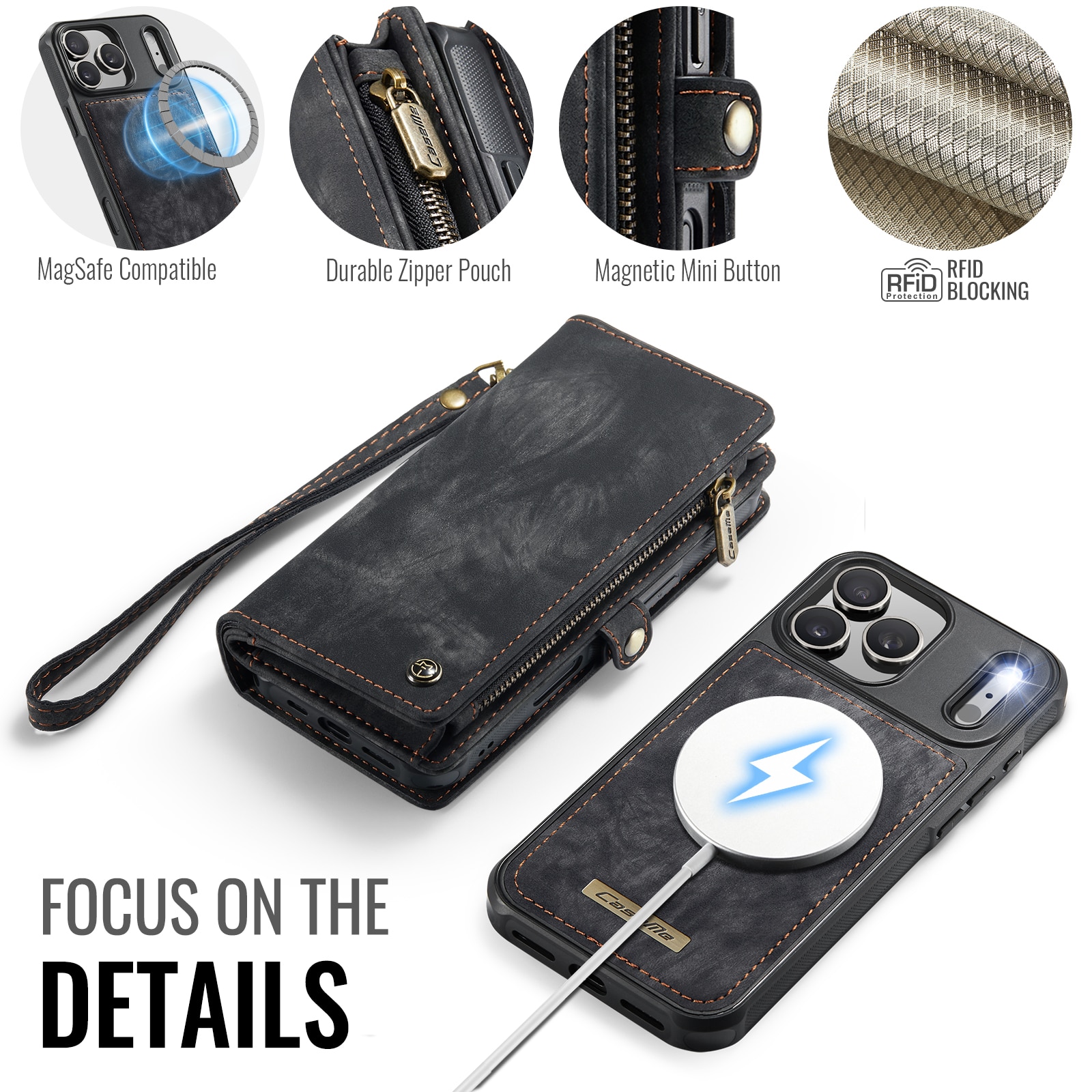 iPhone 17 Pro Multi-slot Wallet Case Grey