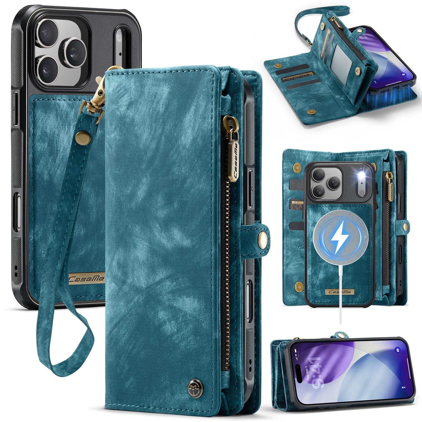 iPhone 17 Pro Multi-slot Wallet Case Blue