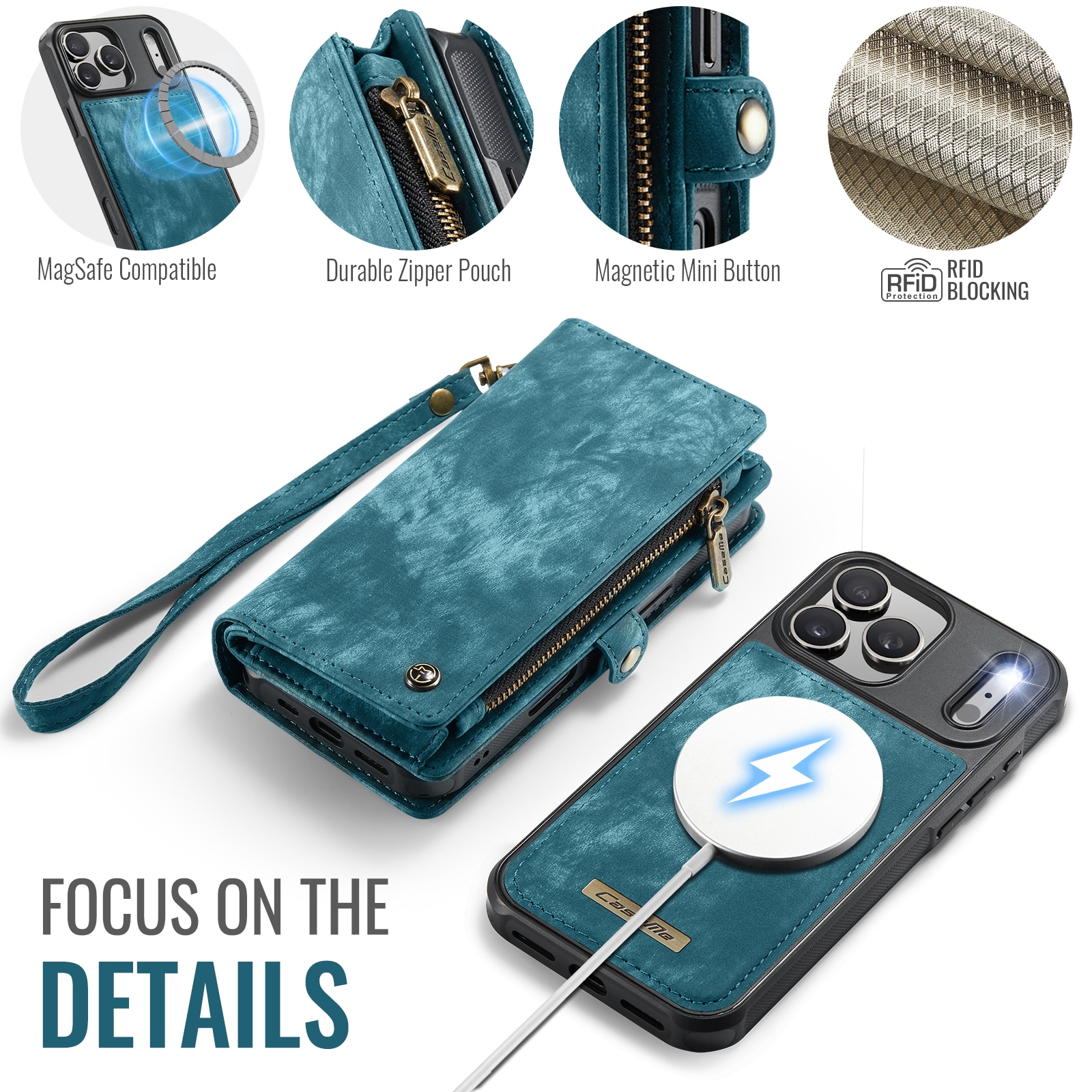 iPhone 17 Pro Multi-slot Wallet Case Blue