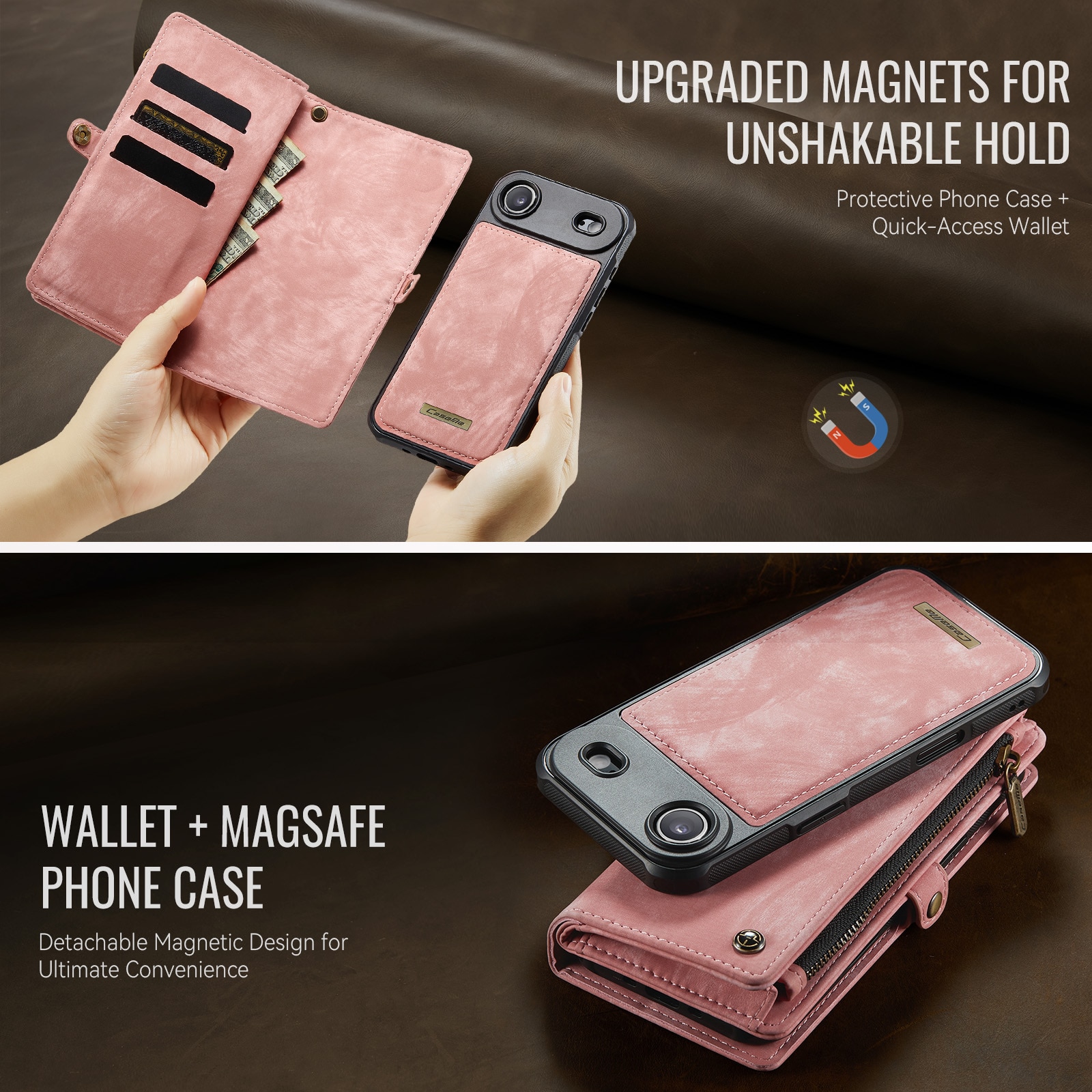 iPhone Air Multi-slot Wallet Case Pink