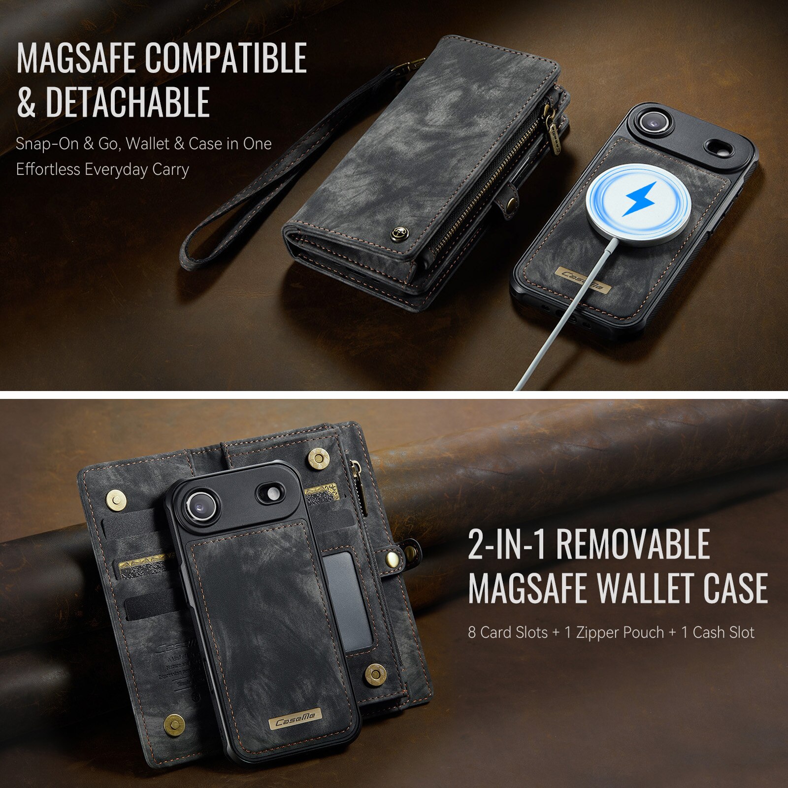 iPhone Air Multi-slot Wallet Case Grey