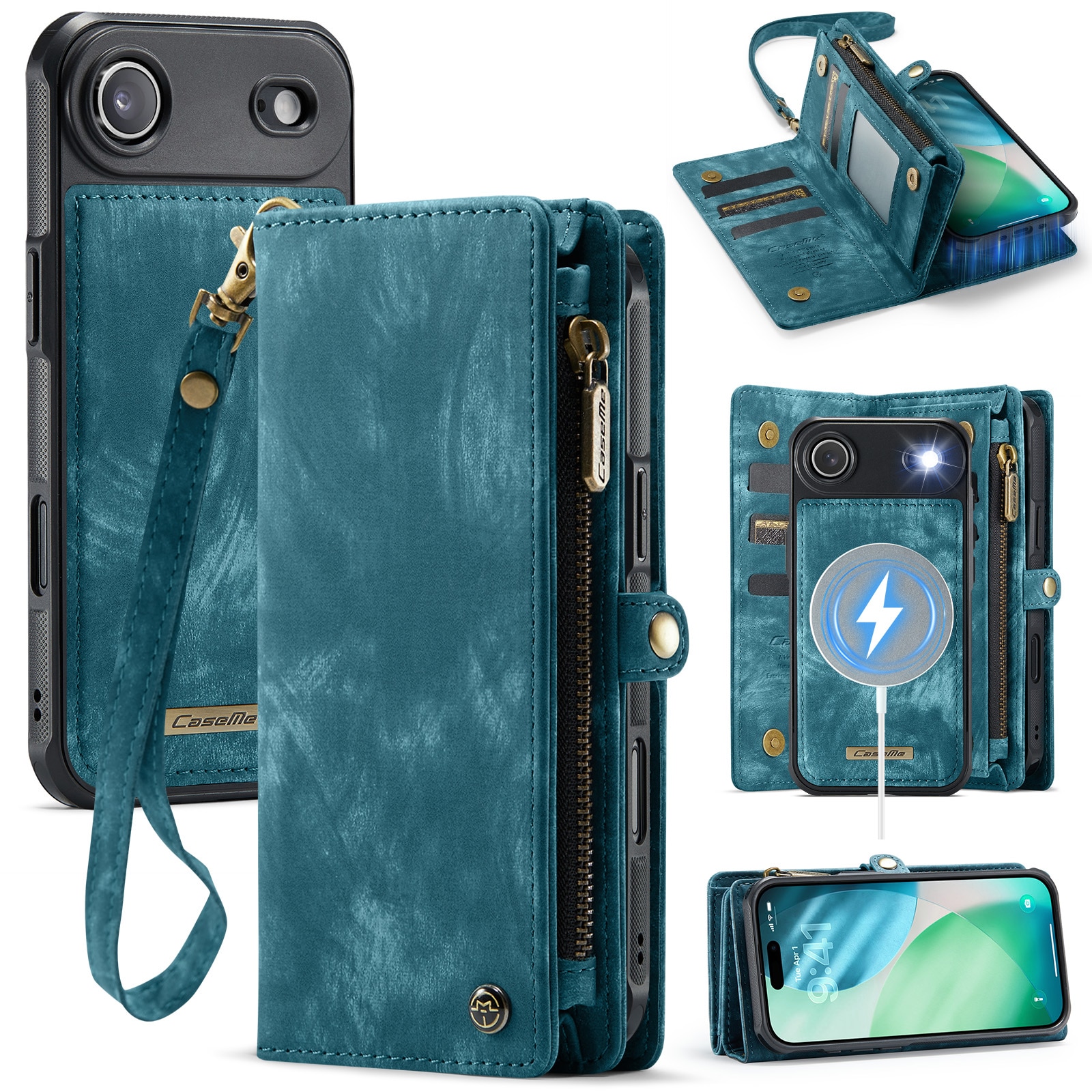 iPhone Air Multi-slot Wallet Case Blue
