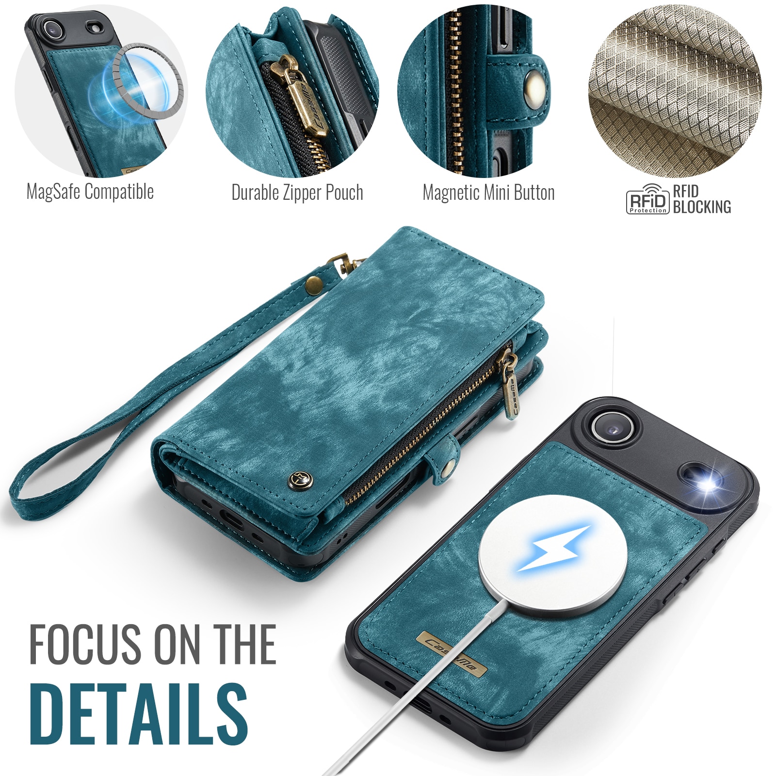 iPhone Air Multi-slot Wallet Case Blue