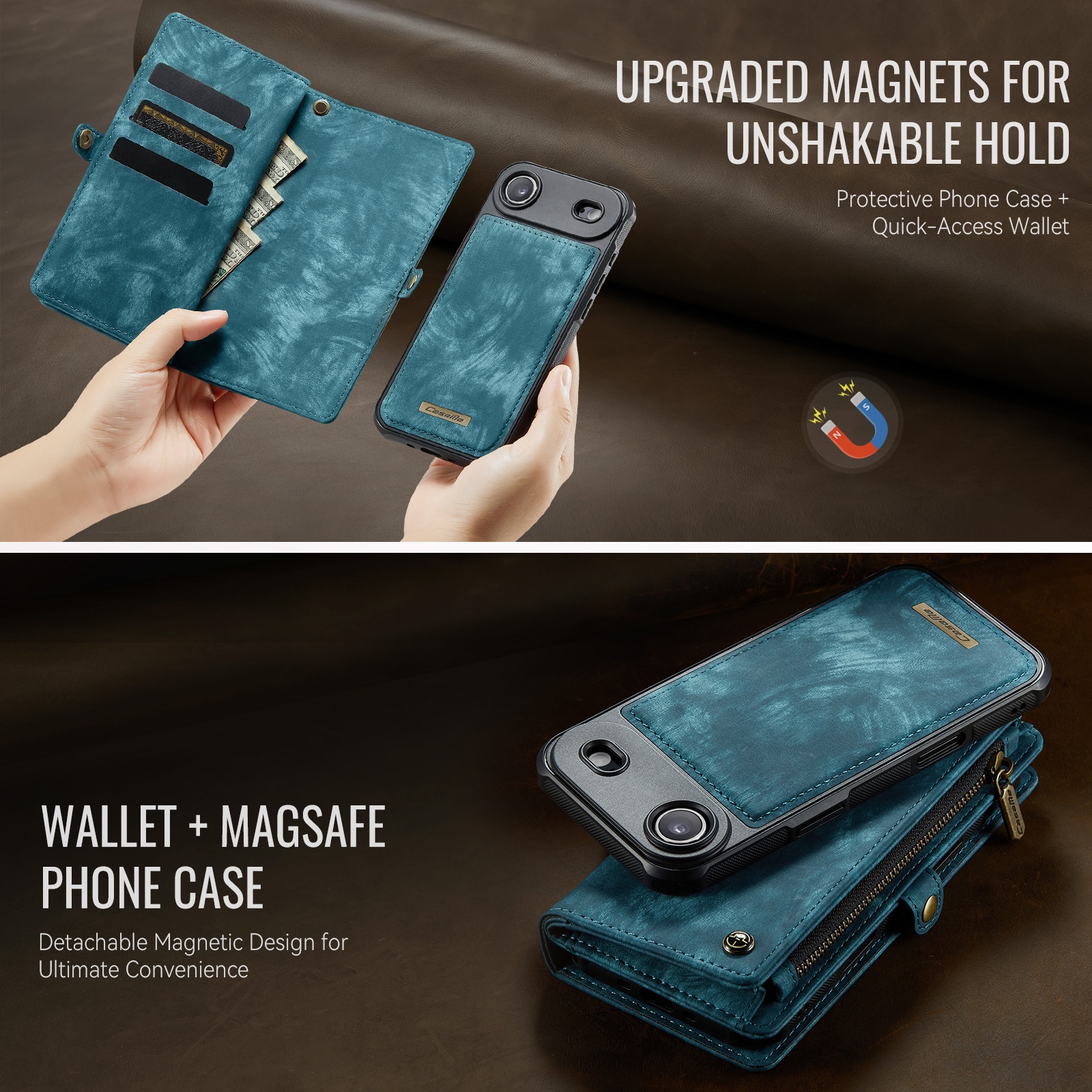 iPhone Air Multi-slot Wallet Case Blue