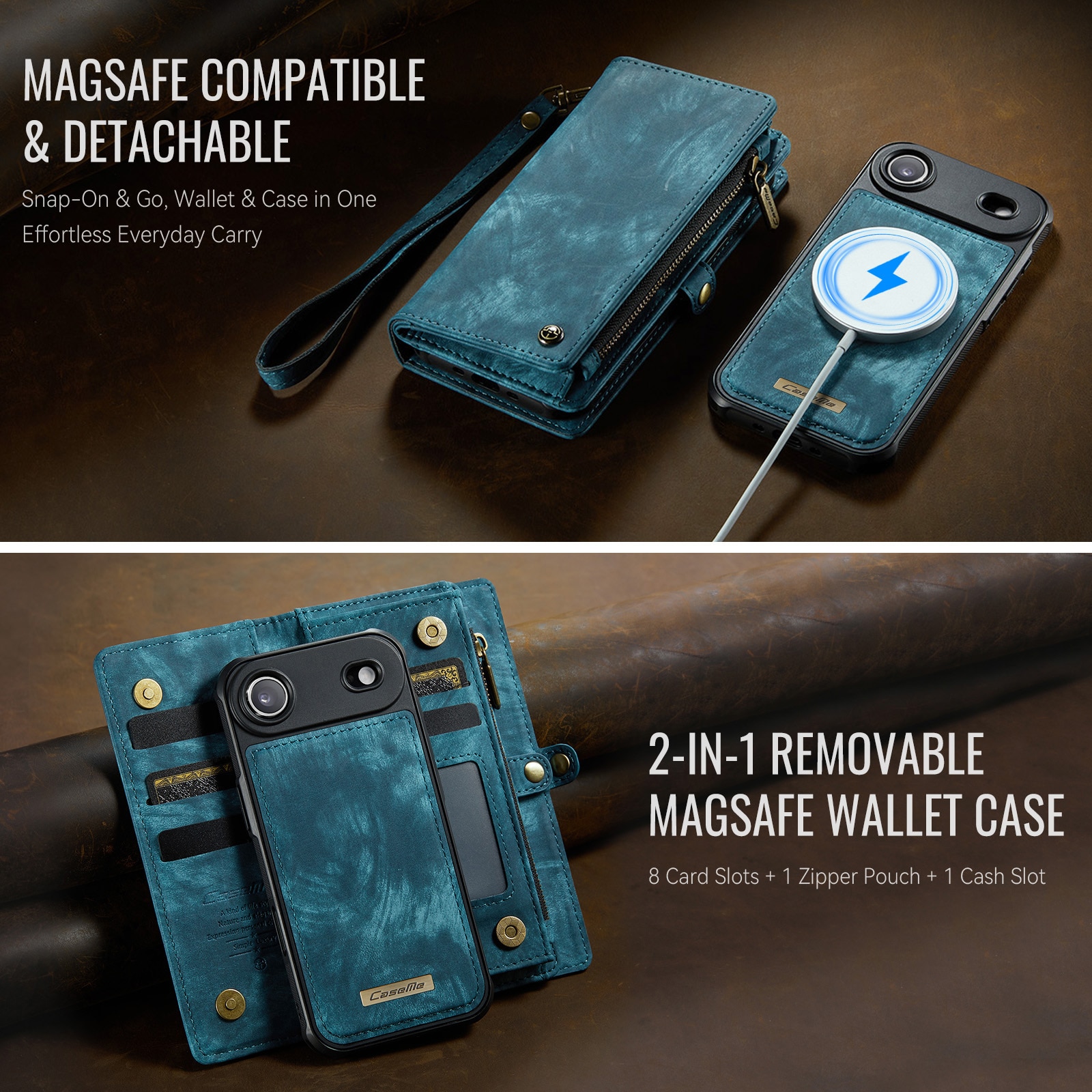 iPhone Air Multi-slot Wallet Case Blue