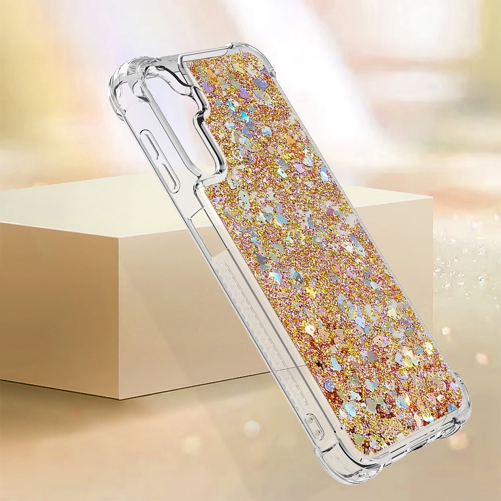 Samsung Galaxy A14 Glitter Powder TPU Cover Gold