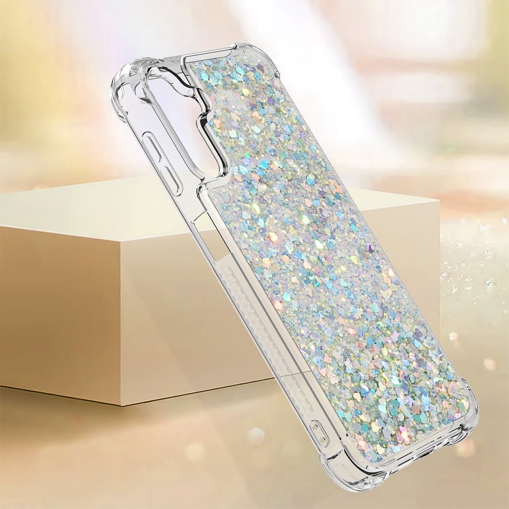 Samsung Galaxy A14 Glitter Powder TPU Cover Silver