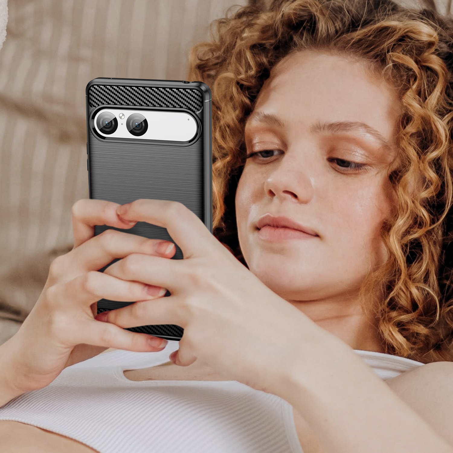 Sony Xperia 10 VII Brushed TPU Case Black