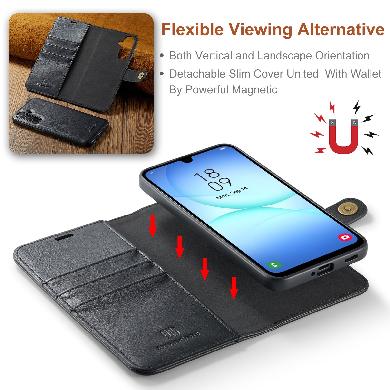 Samsung Galaxy A17 Magnet Wallet Black