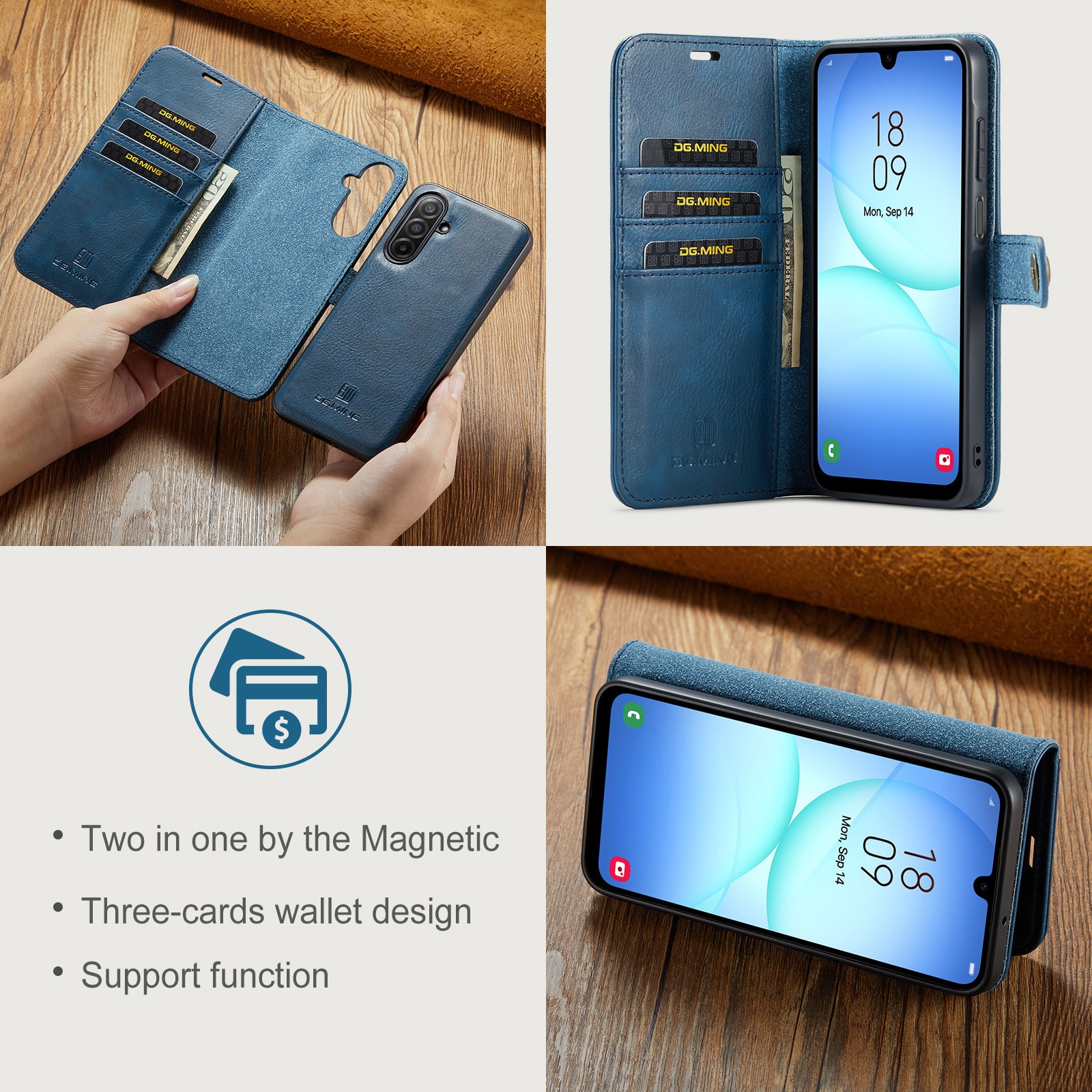 Samsung Galaxy A17 Magnet Wallet Blue