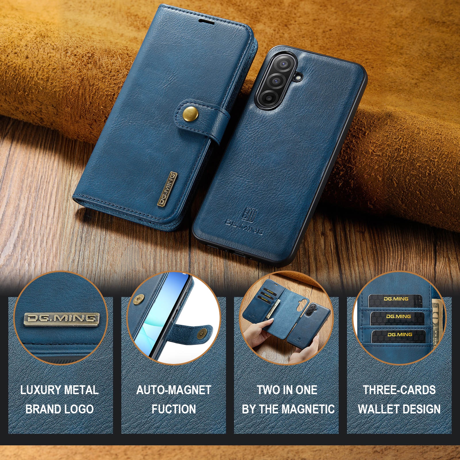 Samsung Galaxy A17 Magnet Wallet Blue
