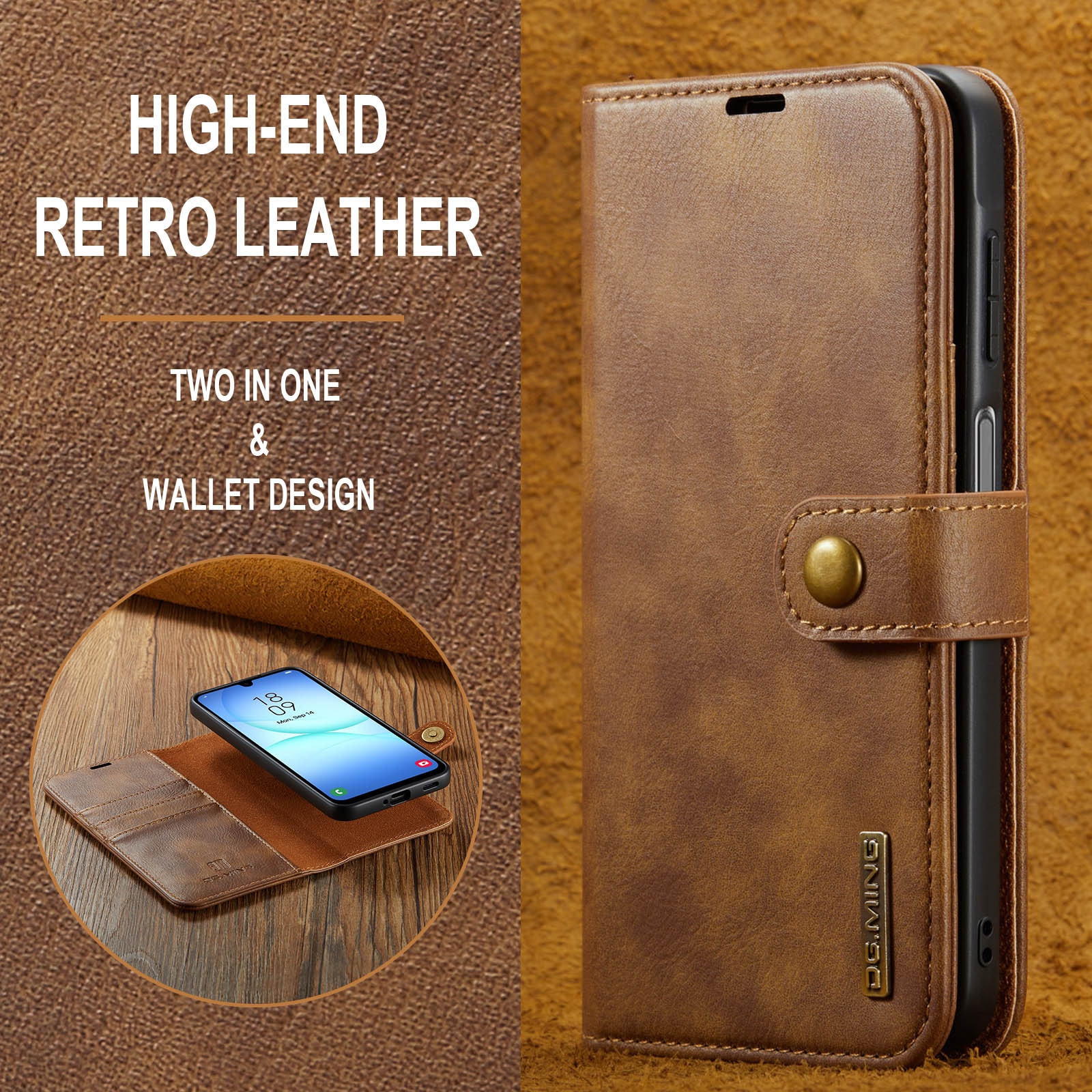 Samsung Galaxy A17 Magnet Wallet Cognac