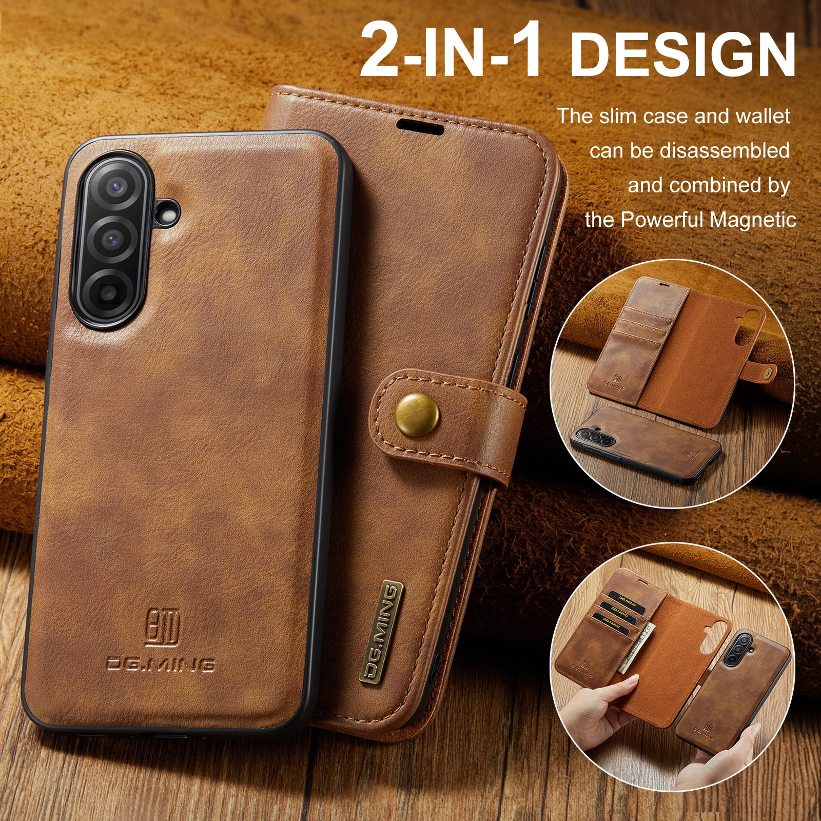 Samsung Galaxy A17 Magnet Wallet Cognac