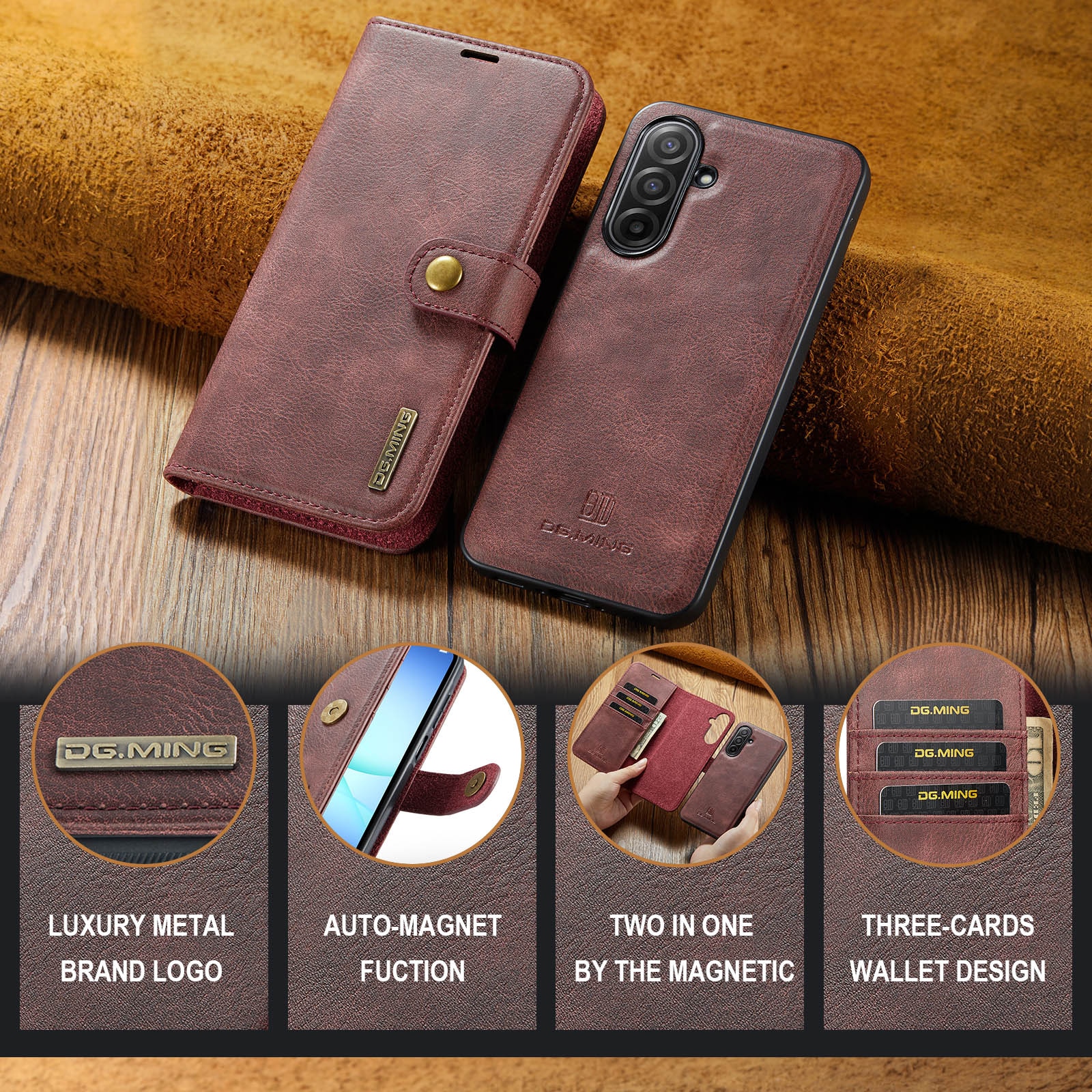 Samsung Galaxy A17 Magnet Wallet Red