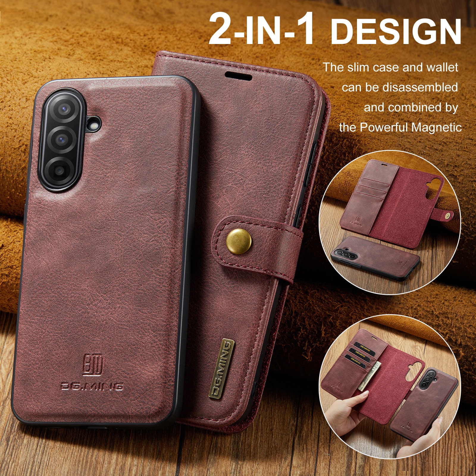 Samsung Galaxy A17 Magnet Wallet Red