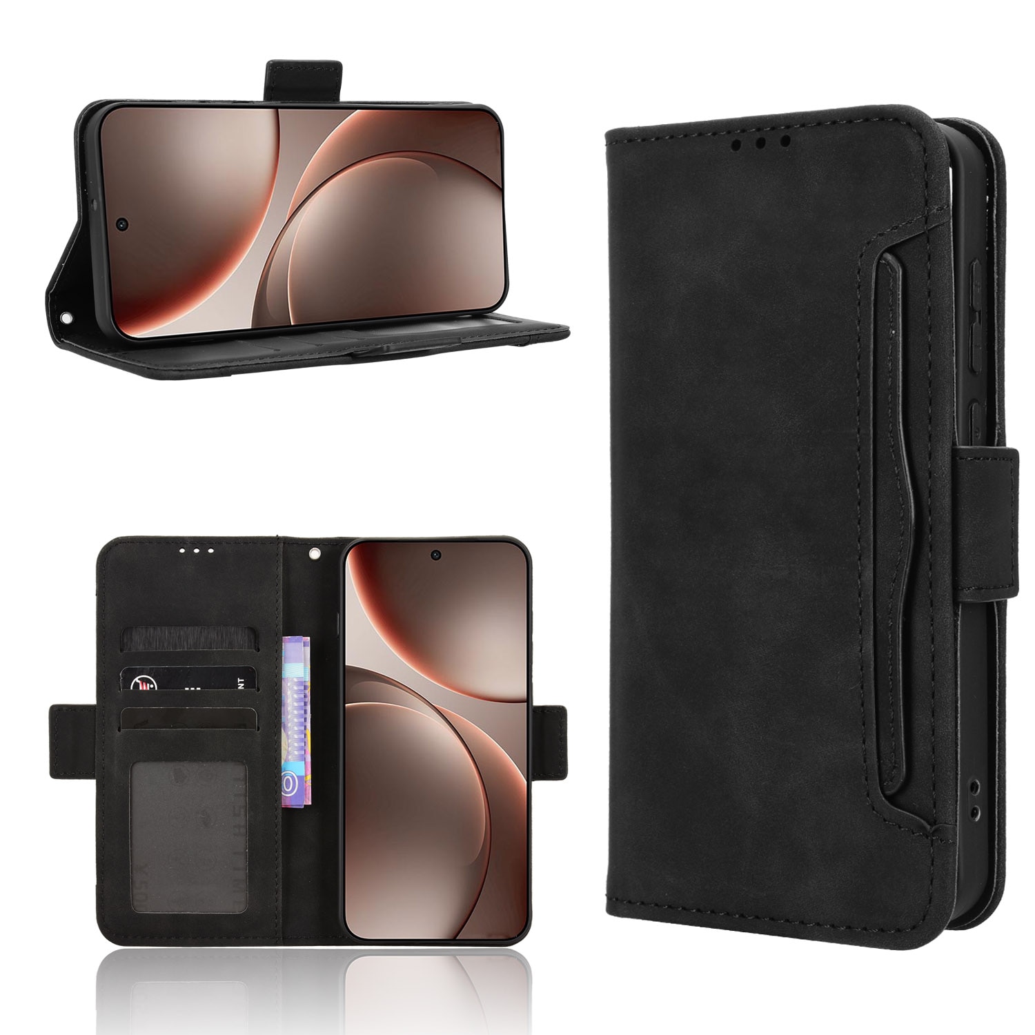 Oppo Find X9 Multi Wallet Case Black