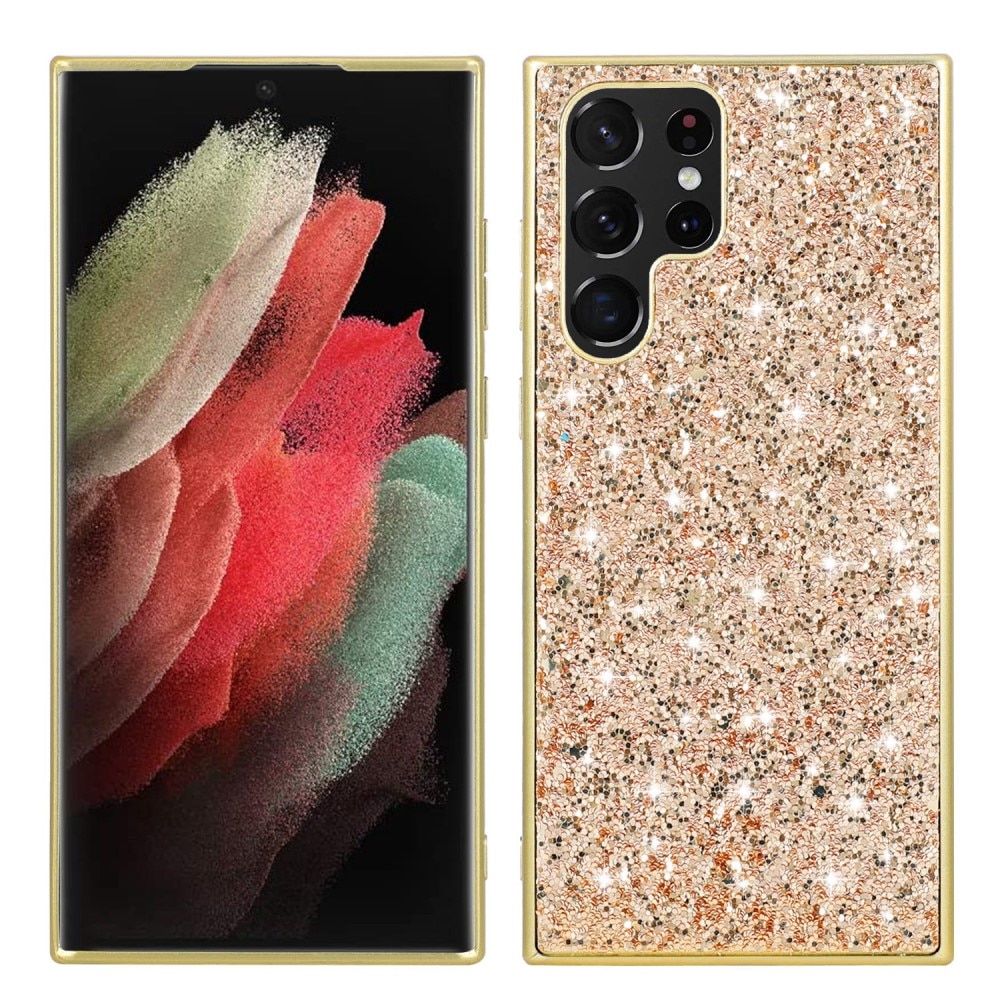Samsung Galaxy S23 Ultra Glitter Case Gold