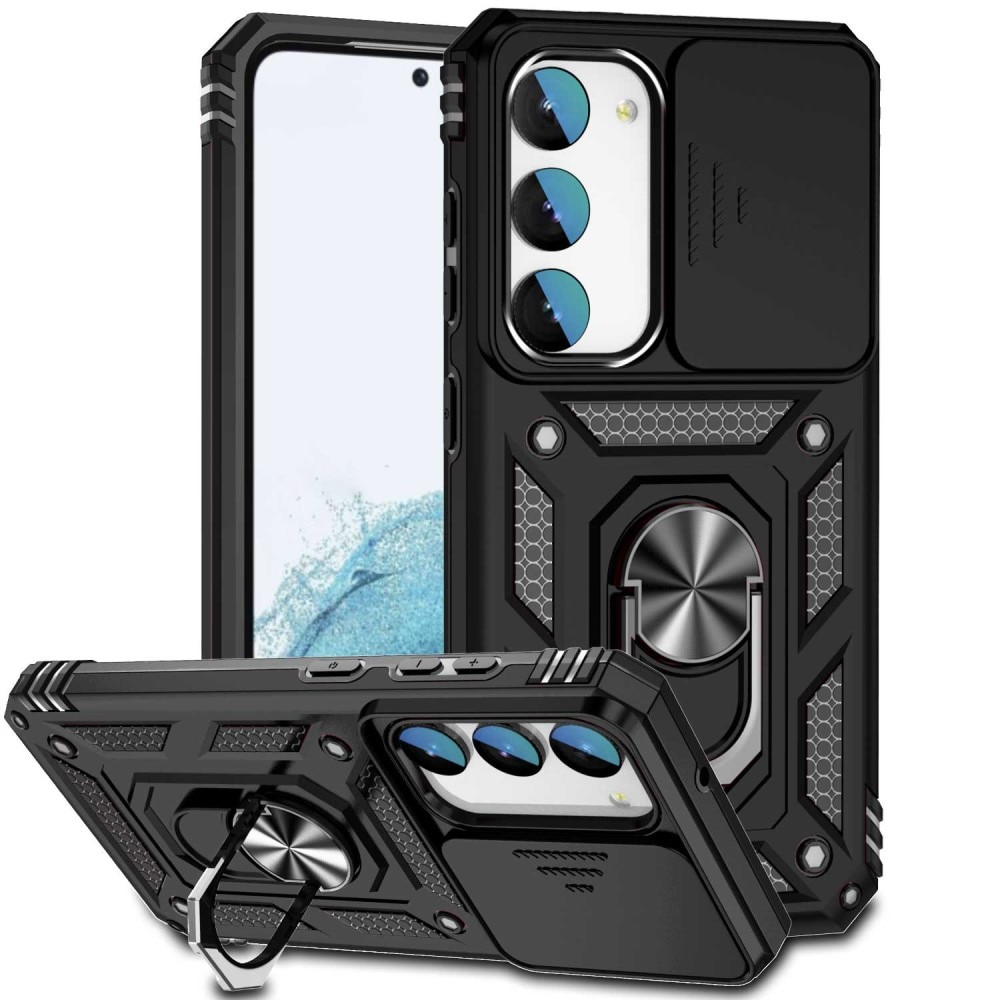 Samsung Galaxy S23 Plus Hybrid Case Tech Ring w. Camera Protector Black