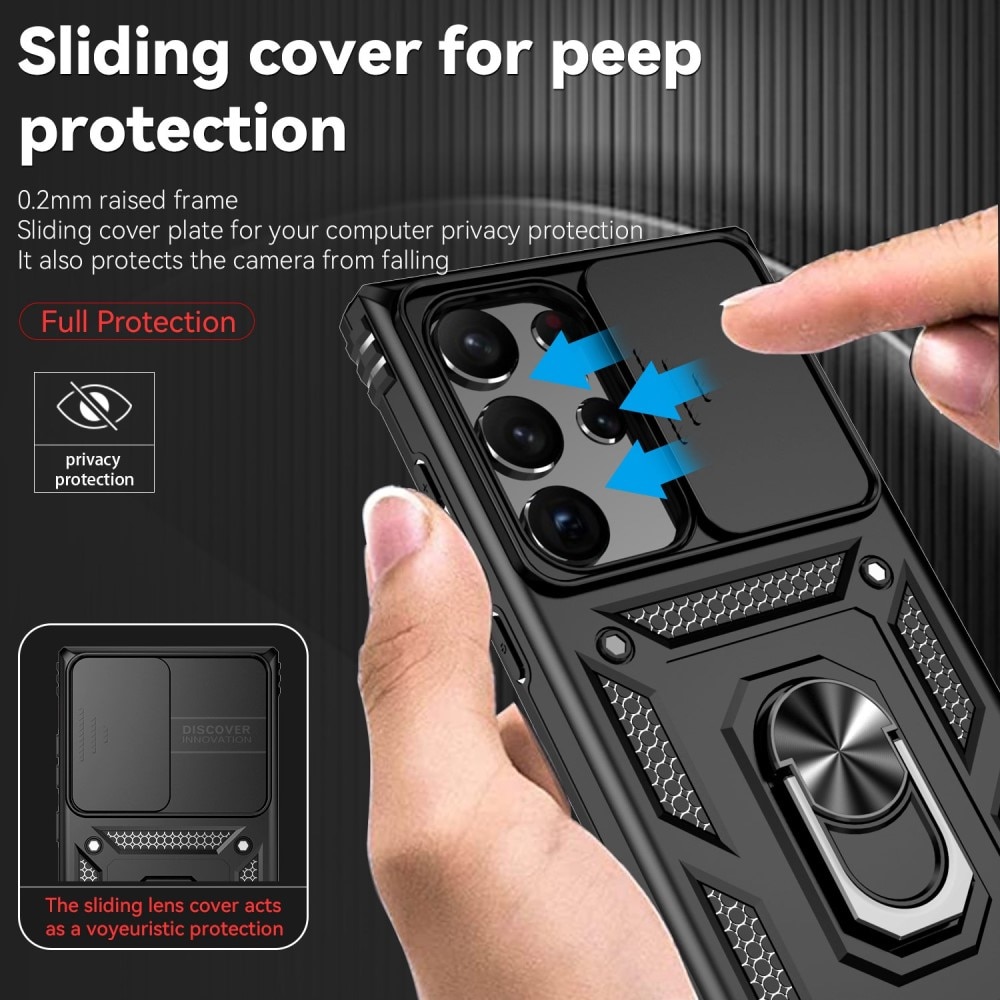 Samsung Galaxy S23 Ultra Hybrid Case Tech Ring w. Camera Protector