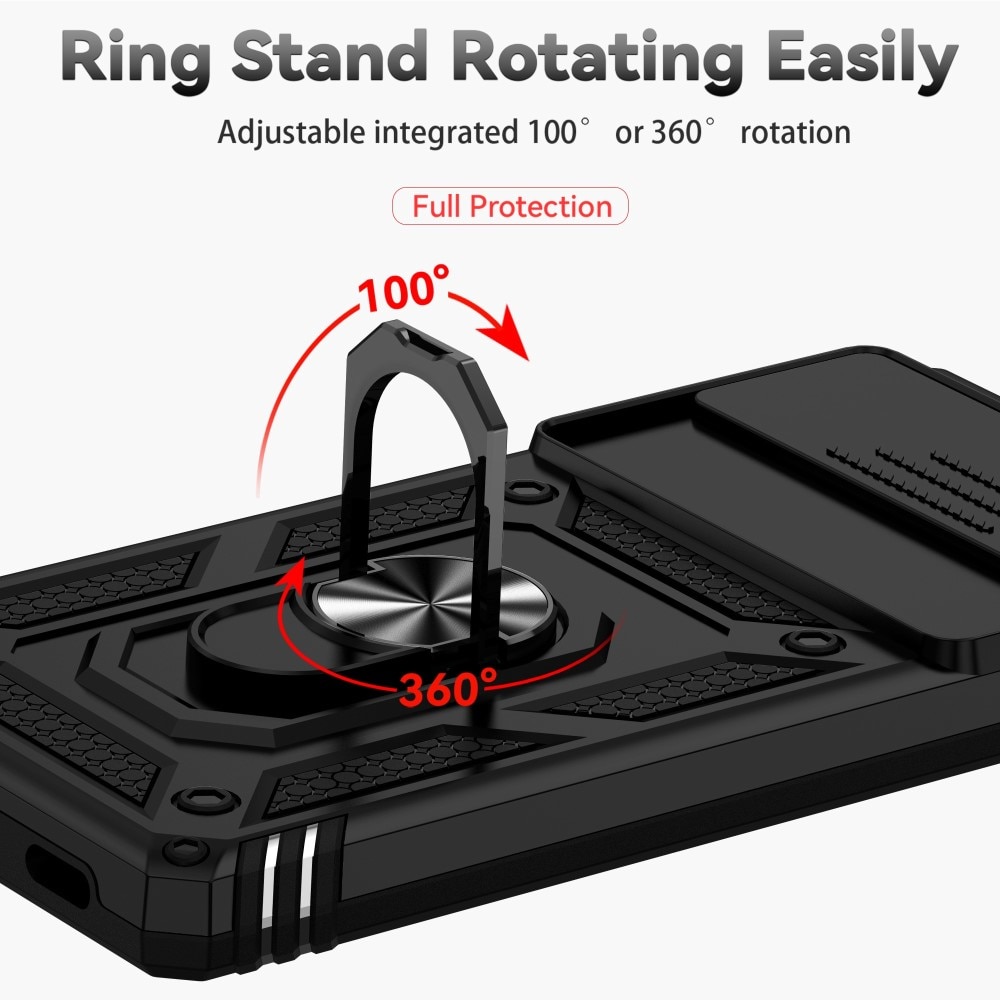 Google Pixel 6a Hybrid Case Tech Ring w. Camera Protector black