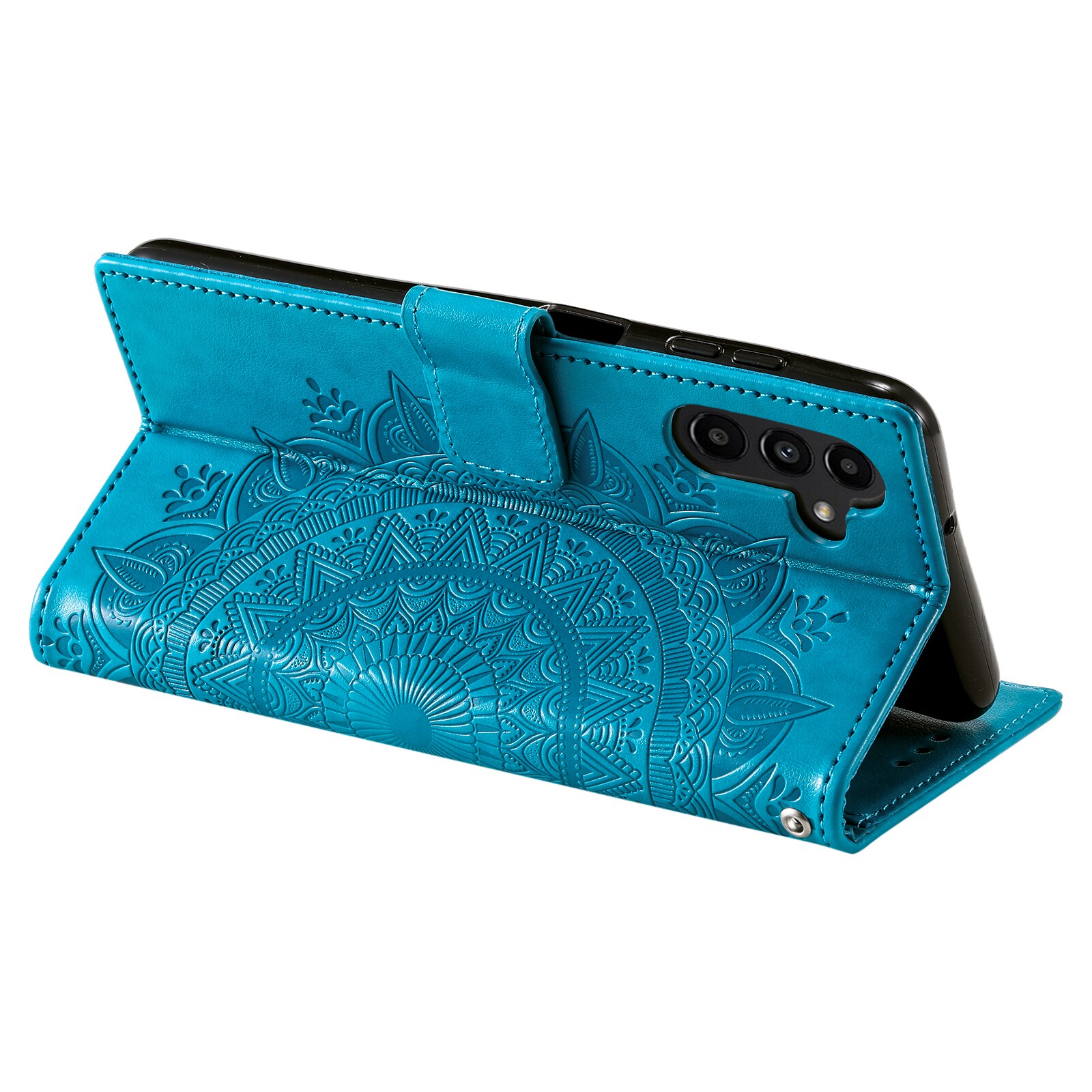 Samsung Galaxy A37 Leather Cover Mandala Blue