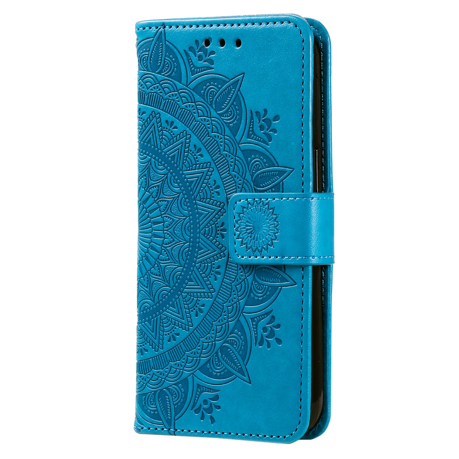 Samsung Galaxy A37 Leather Cover Mandala Blue