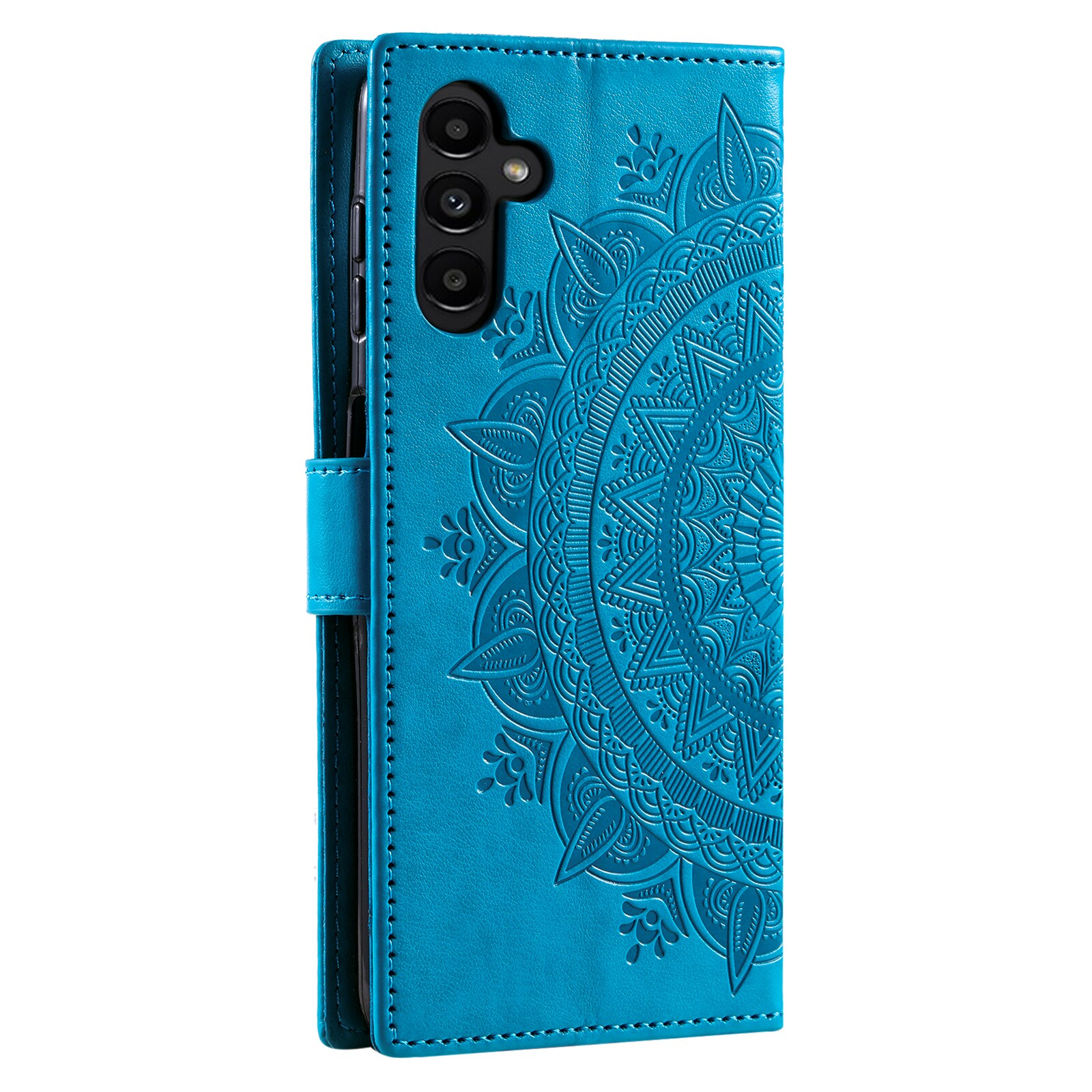 Samsung Galaxy A37 Leather Cover Mandala Blue