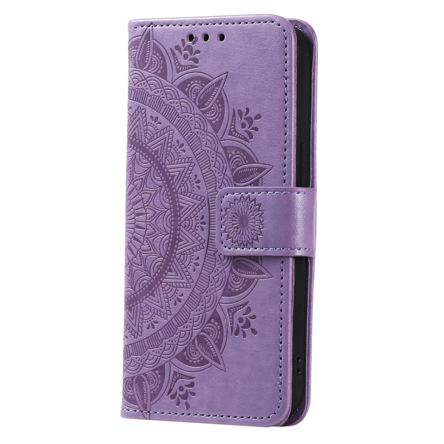 Samsung Galaxy A37 Leather Cover Mandala Purple