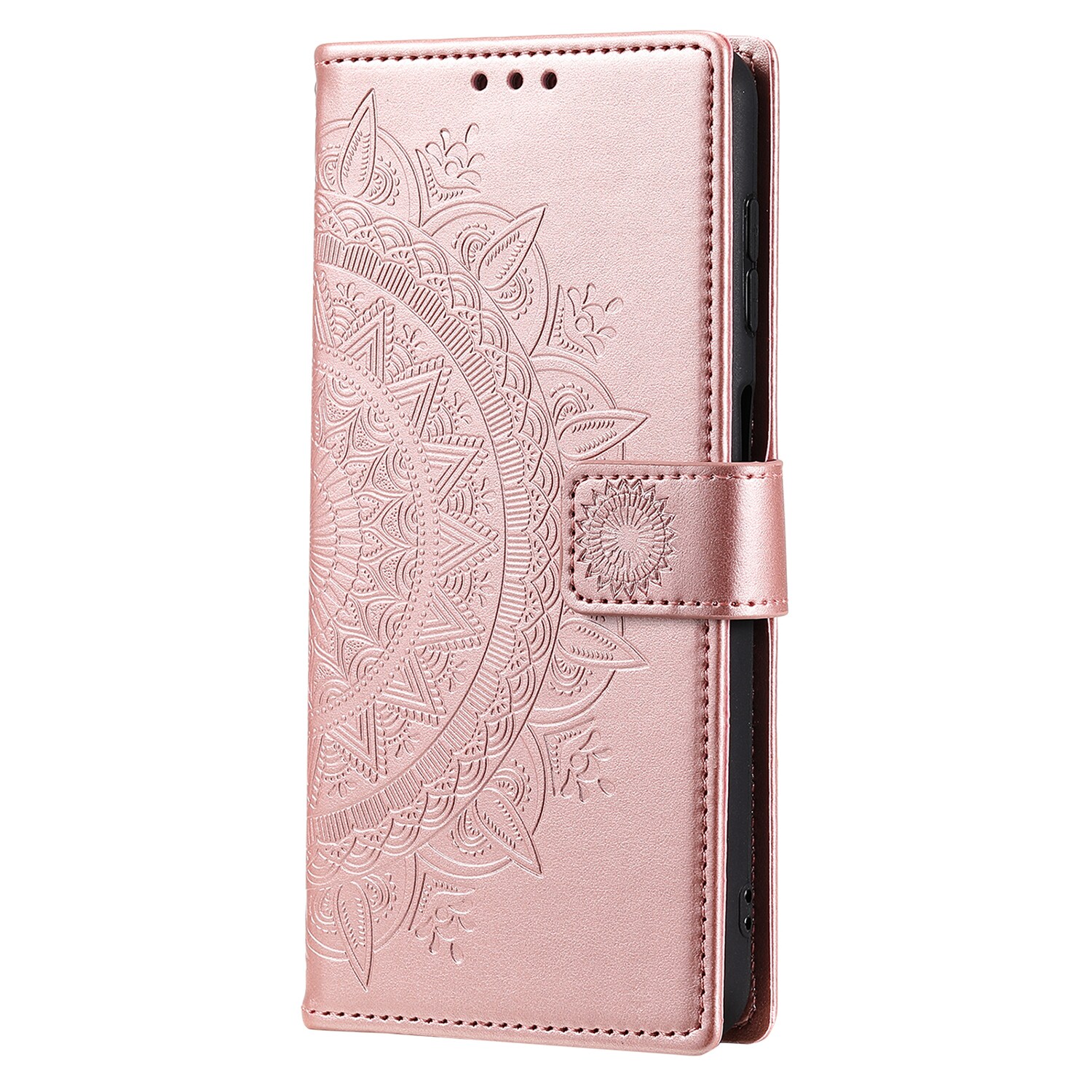 Samsung Galaxy A37 Leather Cover Mandala Rose Gold