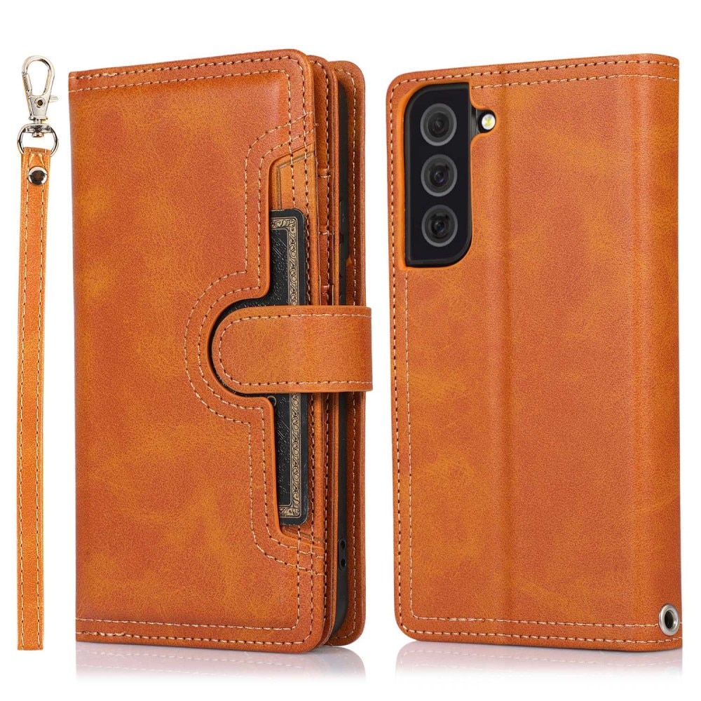 Samsung Galaxy S23 Multi-slot Leather Cover Brown