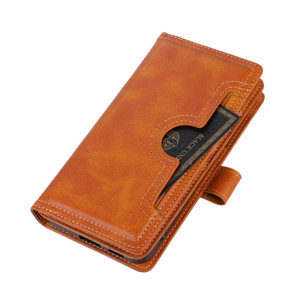 Samsung Galaxy S23 Multi-slot Leather Cover Brown