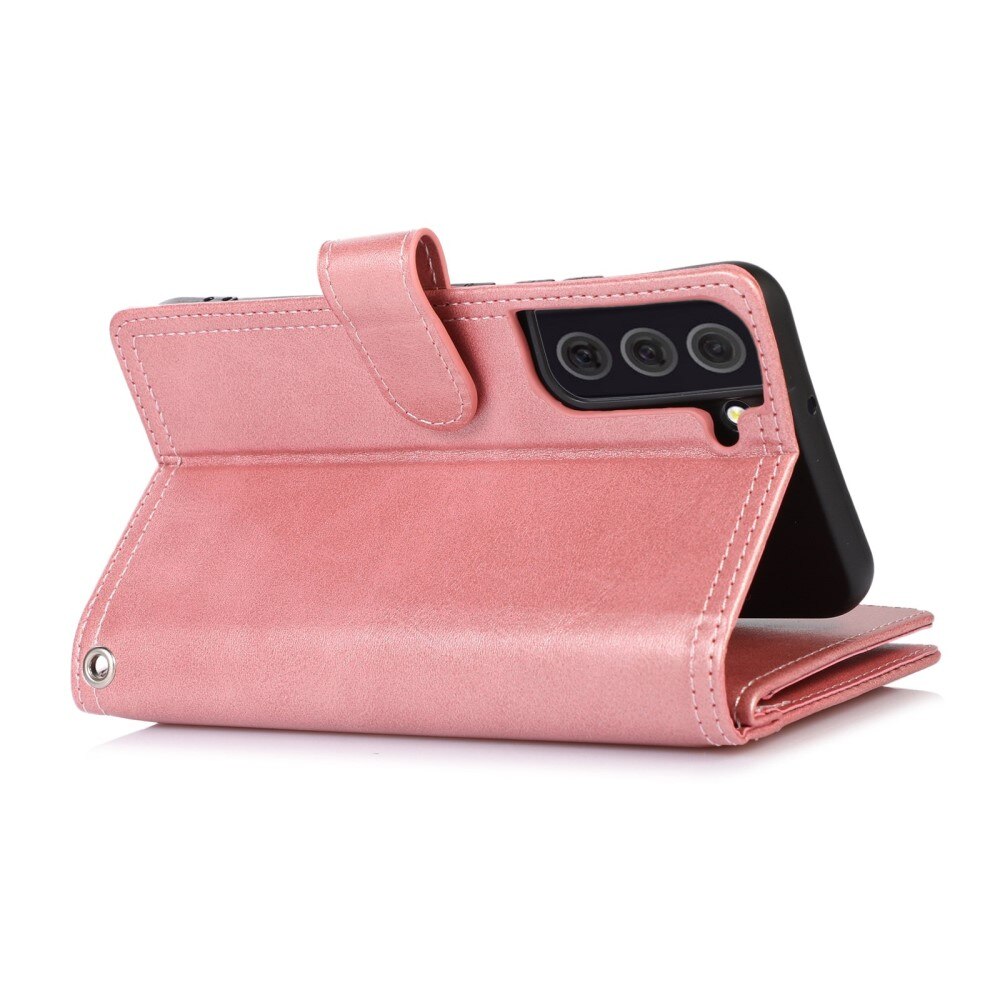 Samsung Galaxy S23 Multi-slot Leather Cover Pink Gold