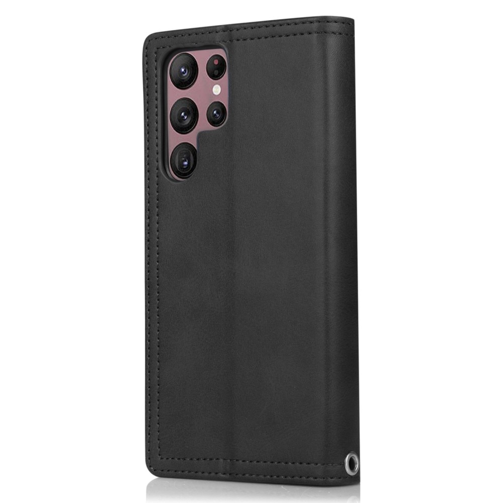 Samsung Galaxy S23 Ultra Multi-slot Leather Cover Black